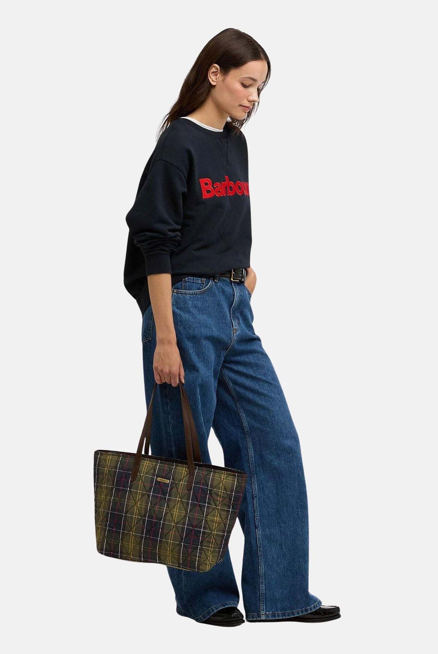 BARBOUR Shopper Wetherham tartan nei toni del verde e blu da donna 261-LBA0344 OL71 BARBOUR