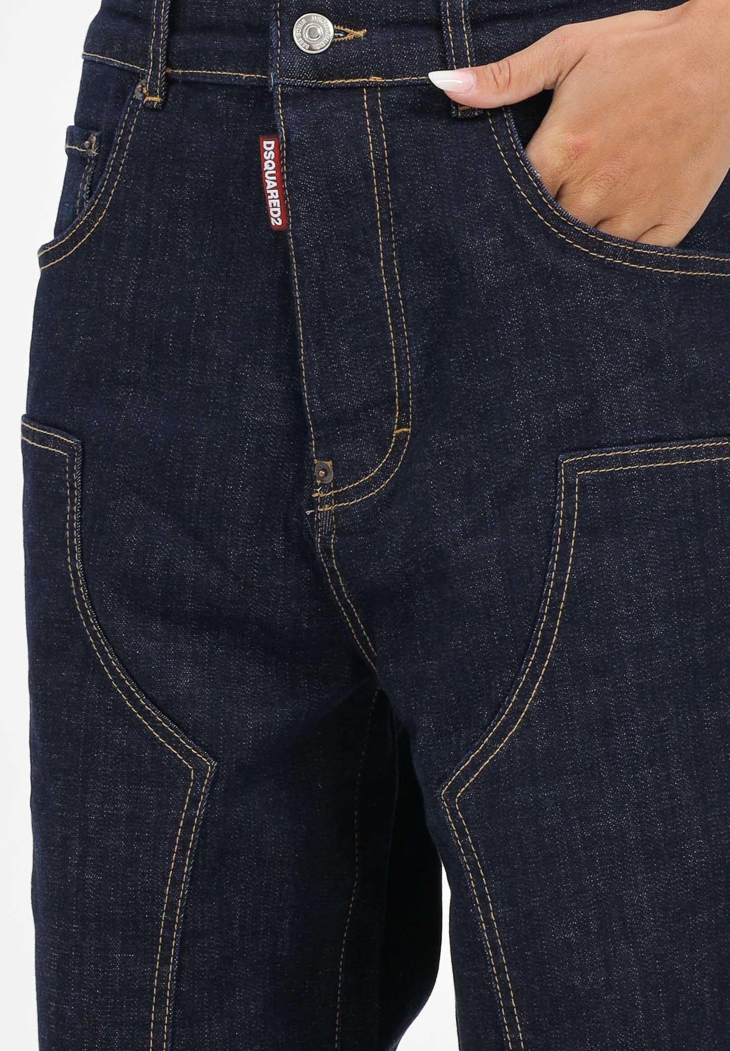 DSQUARED2 Jeans Loose Jean in denim blu per donna, ragazzi e bambini DQ2636D0AAM DQ01 DSQUARED2