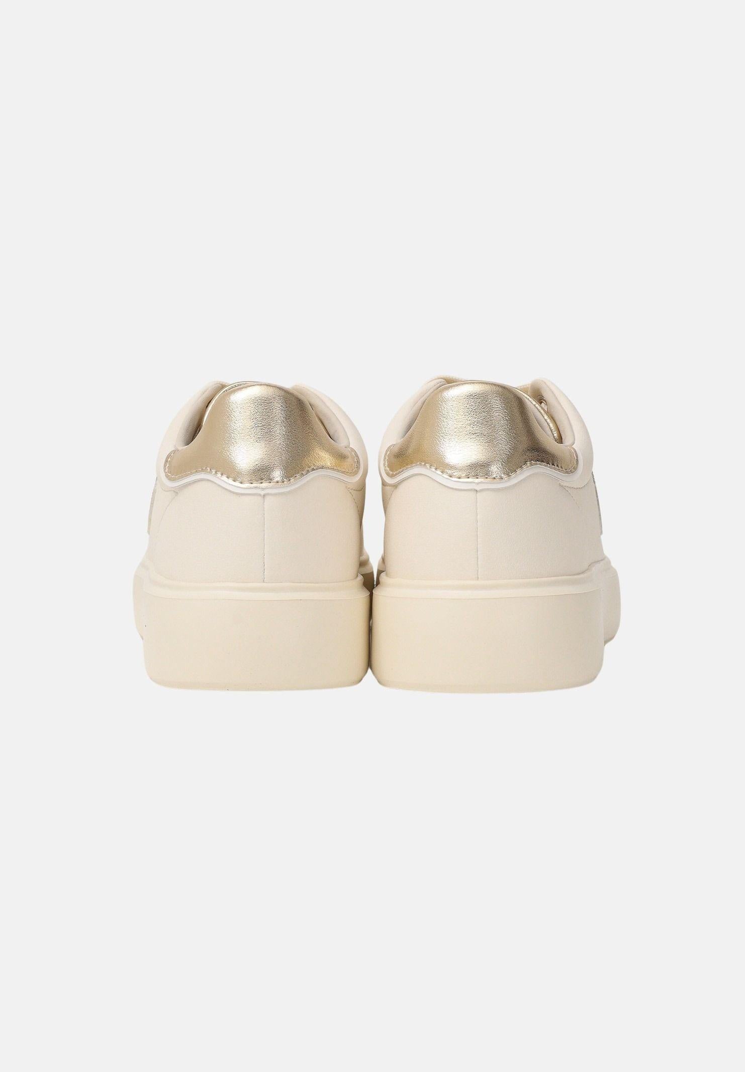 BLAUER Sneakers panna e oro da donna con logo S6VENUS01-LEM CRPL BLAUER