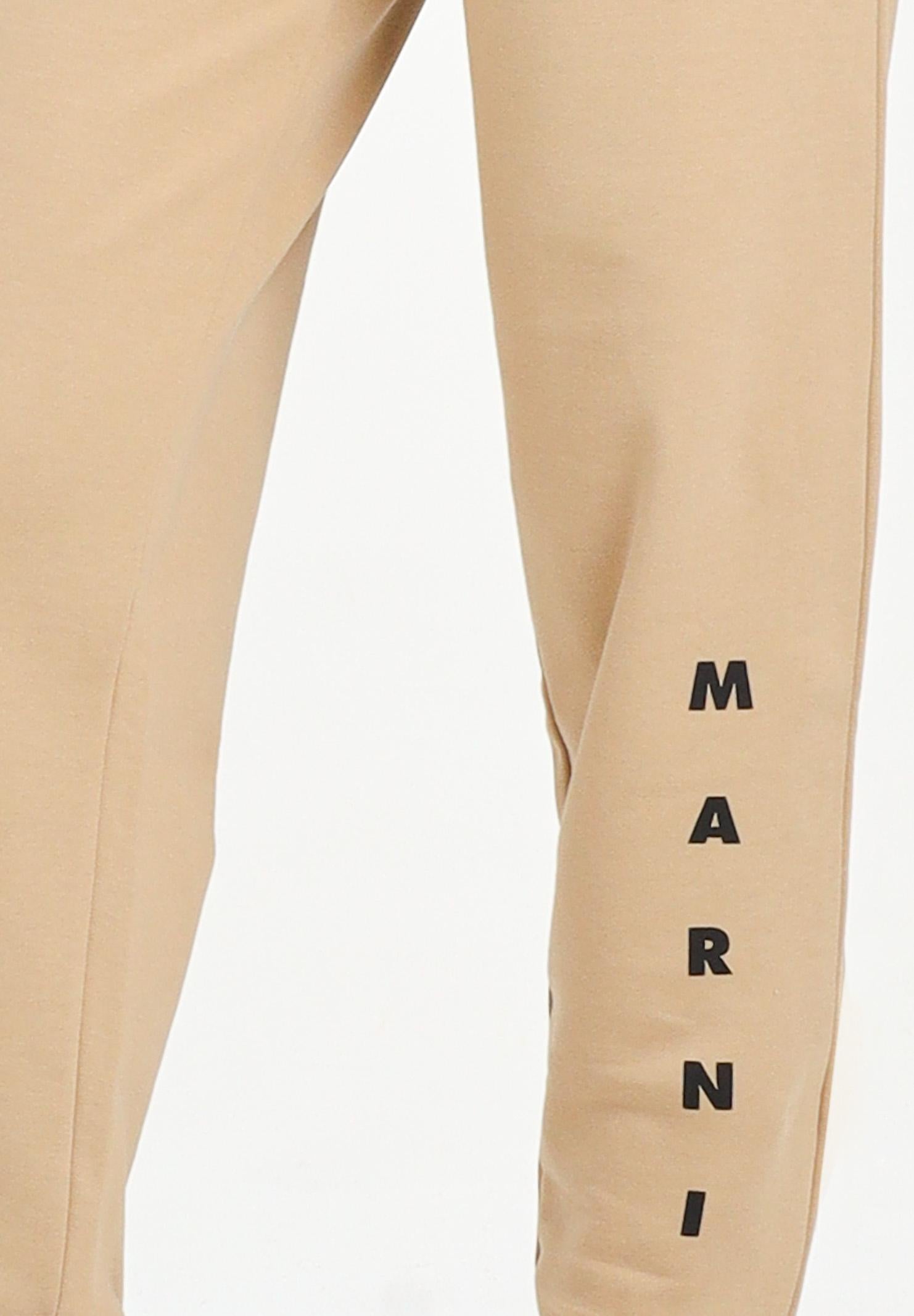 MARNI Pantalone sportivo beige per donna, ragazzi e bambini con logo istituzionale M01218M00V0 0M715 MARNI