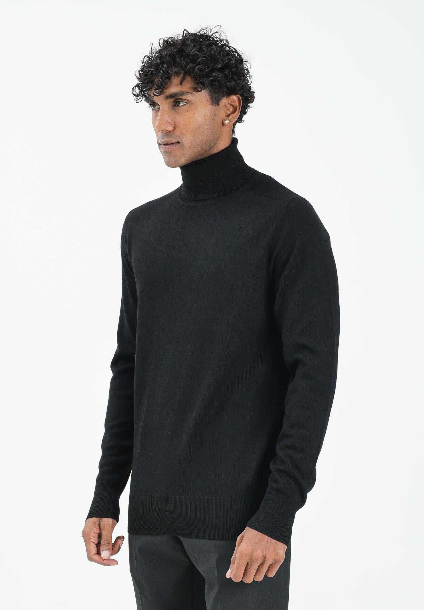 PATRIZIA PEPE Maglioncino a collo alto nero da uomo 5K0167K124 K102 PATRIZIA PEPE