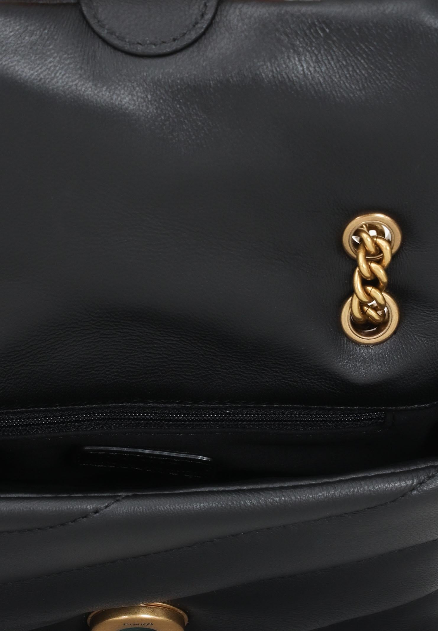 PINKO Borsa a tracolla Baby Love Bag Puff da donna in morbida nappa nera 100040A0F2 Z99Q PINKO