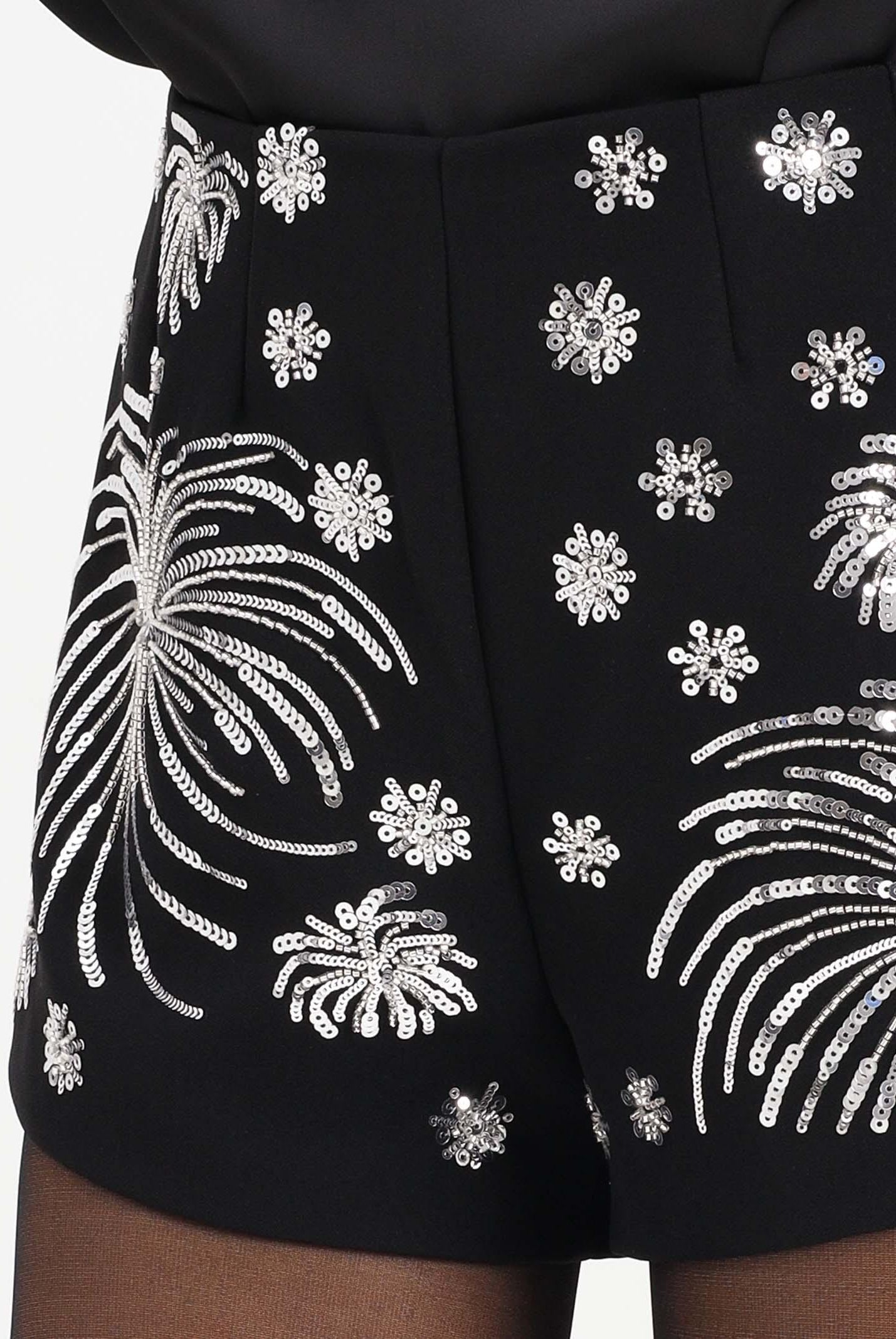 TPN Shorts Devon nero da donna con ricamo di paillettes DEVON092W5 D6 TPN