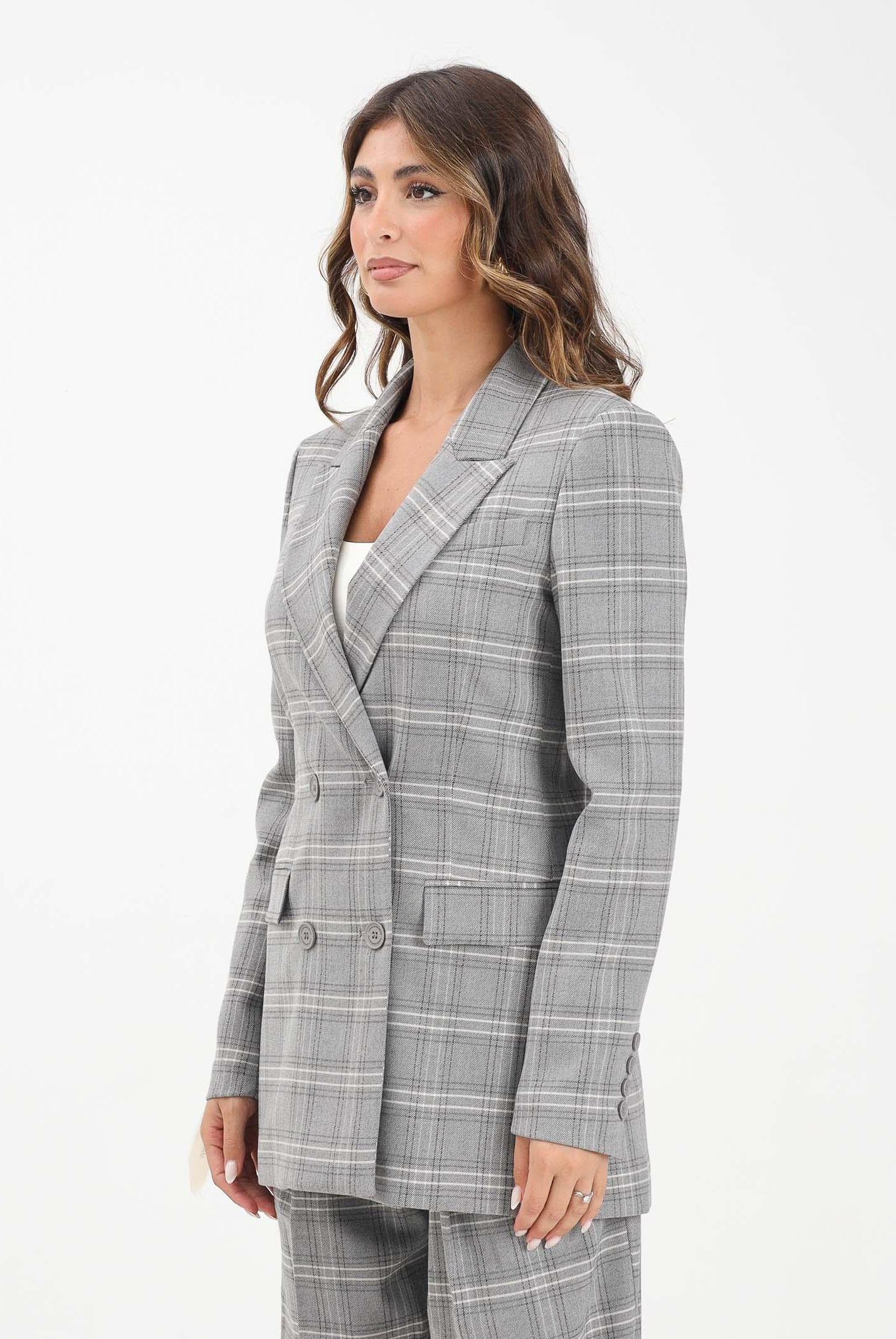 MAR DE MARGARITAS Giacca doppiopetto Norah grigia da donna MMABW01415 GR00 Mar de margaritas