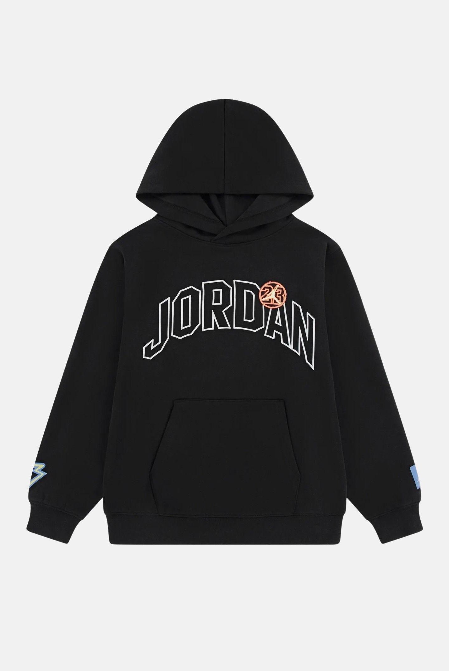 JORDAN Felpa con cappuccio MJ DYNASTY nera per bambino e bambina 95F569 023 JORDAN