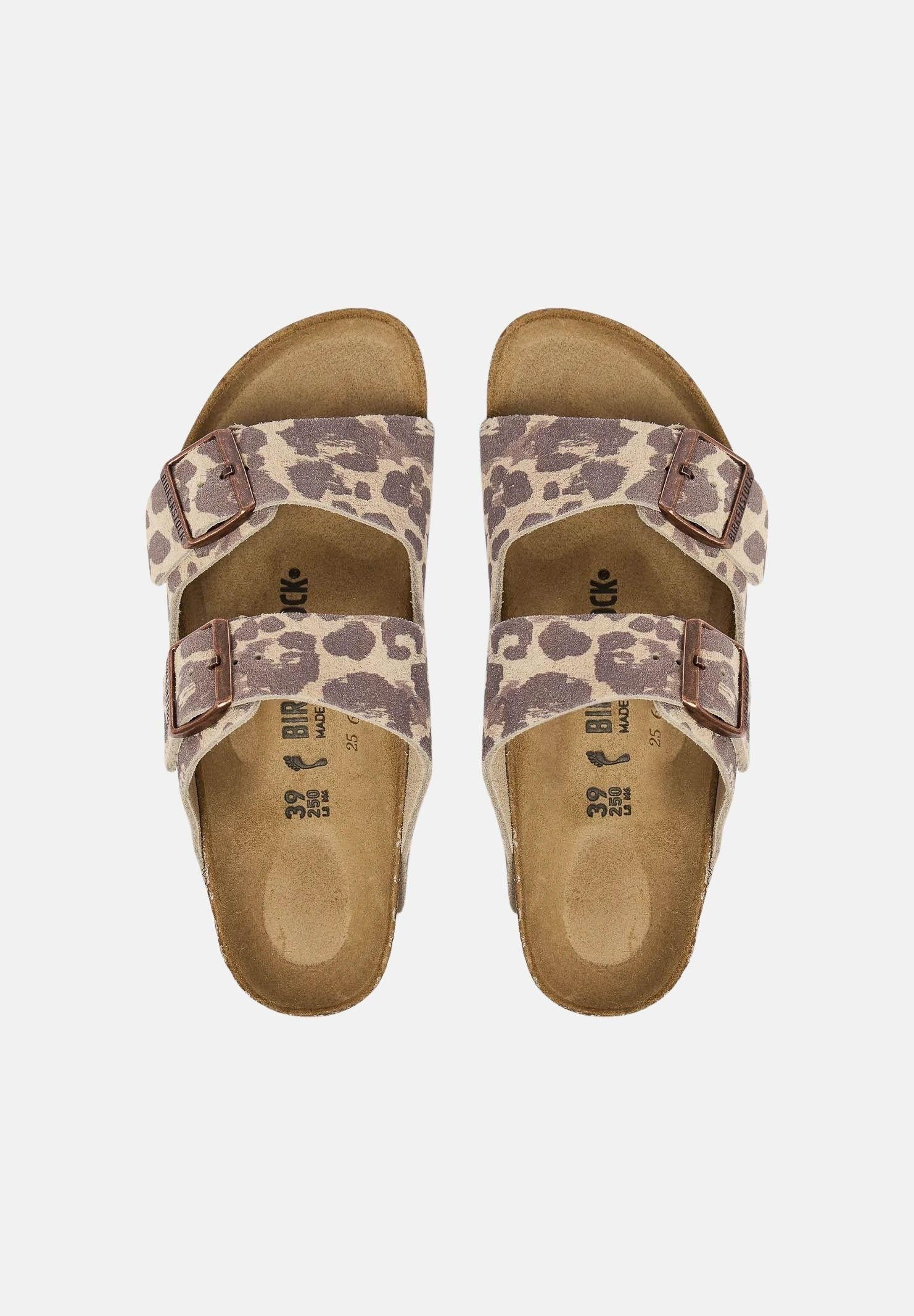 BIRKENSTOCK Sandalo Arizona Leo Sandcastle beige e marrone unisex. 1033330 . BIRKENSTOCK