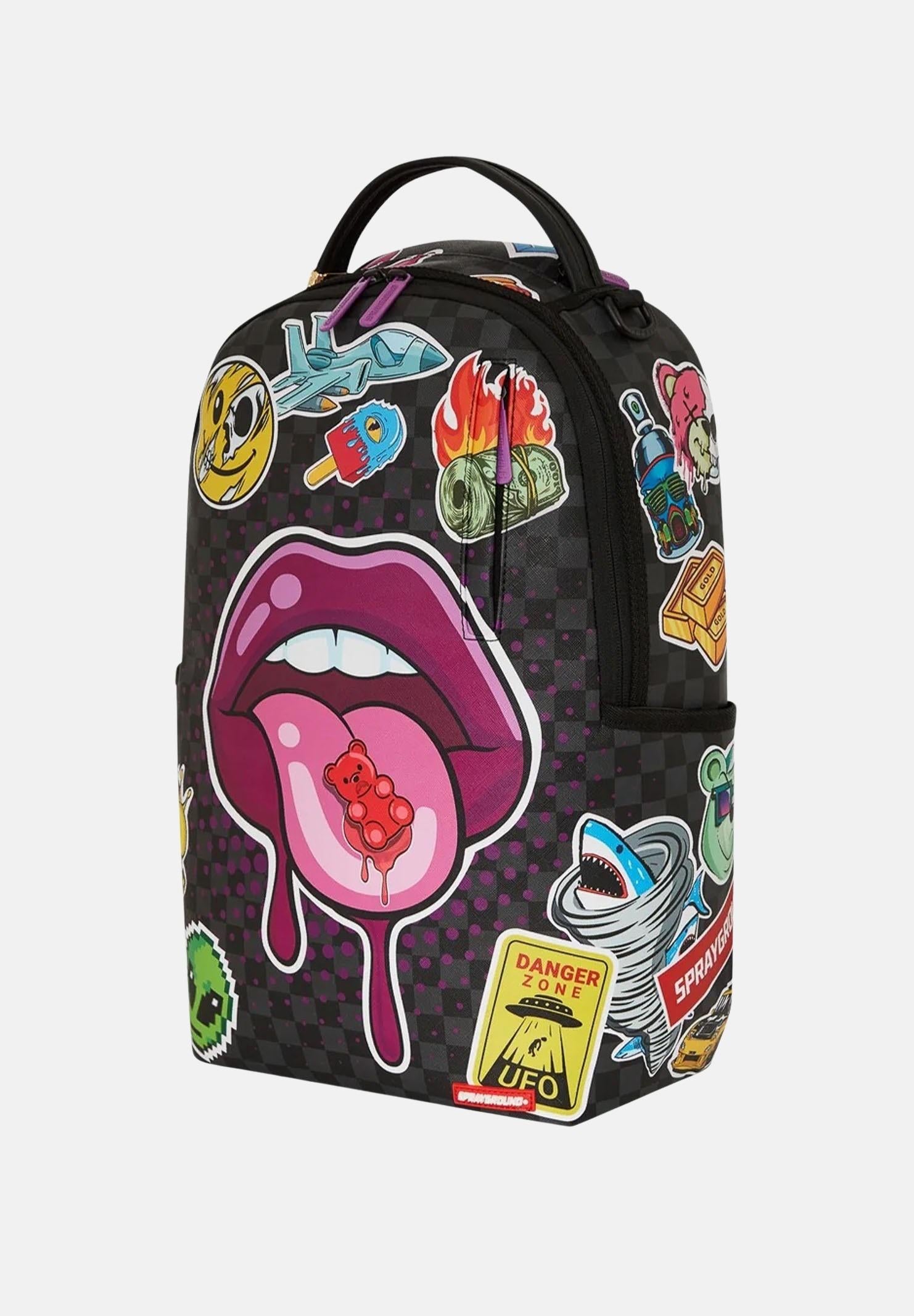 SPRAYGROUND Zaino LIPS SMACK DOWN DLXSV nero per uomo e donna 910B7581NSZ SPRAYGROUND