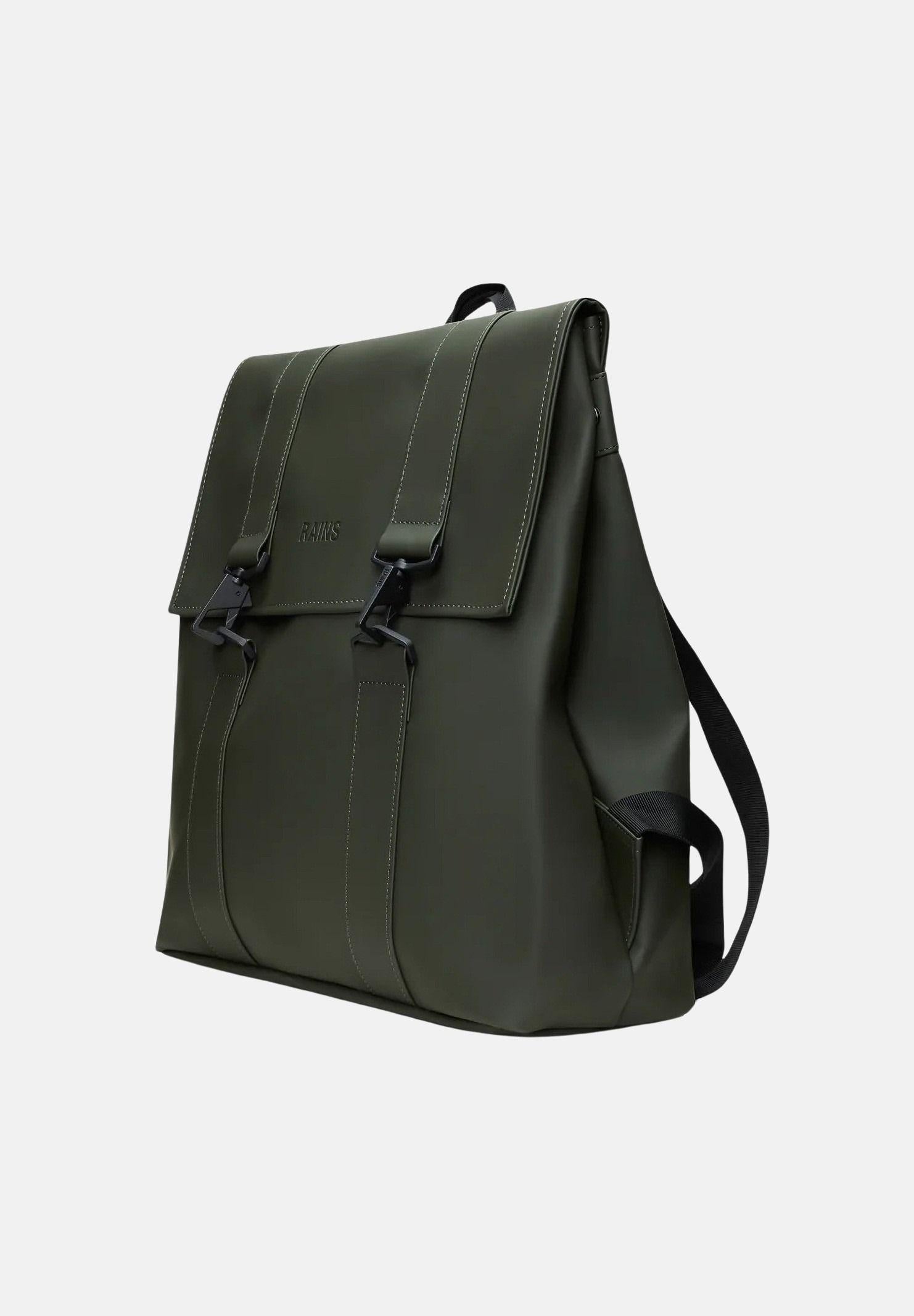 RAINS Zaino MSN verde bosco per uomo e donna RA13300 GRN RAINS