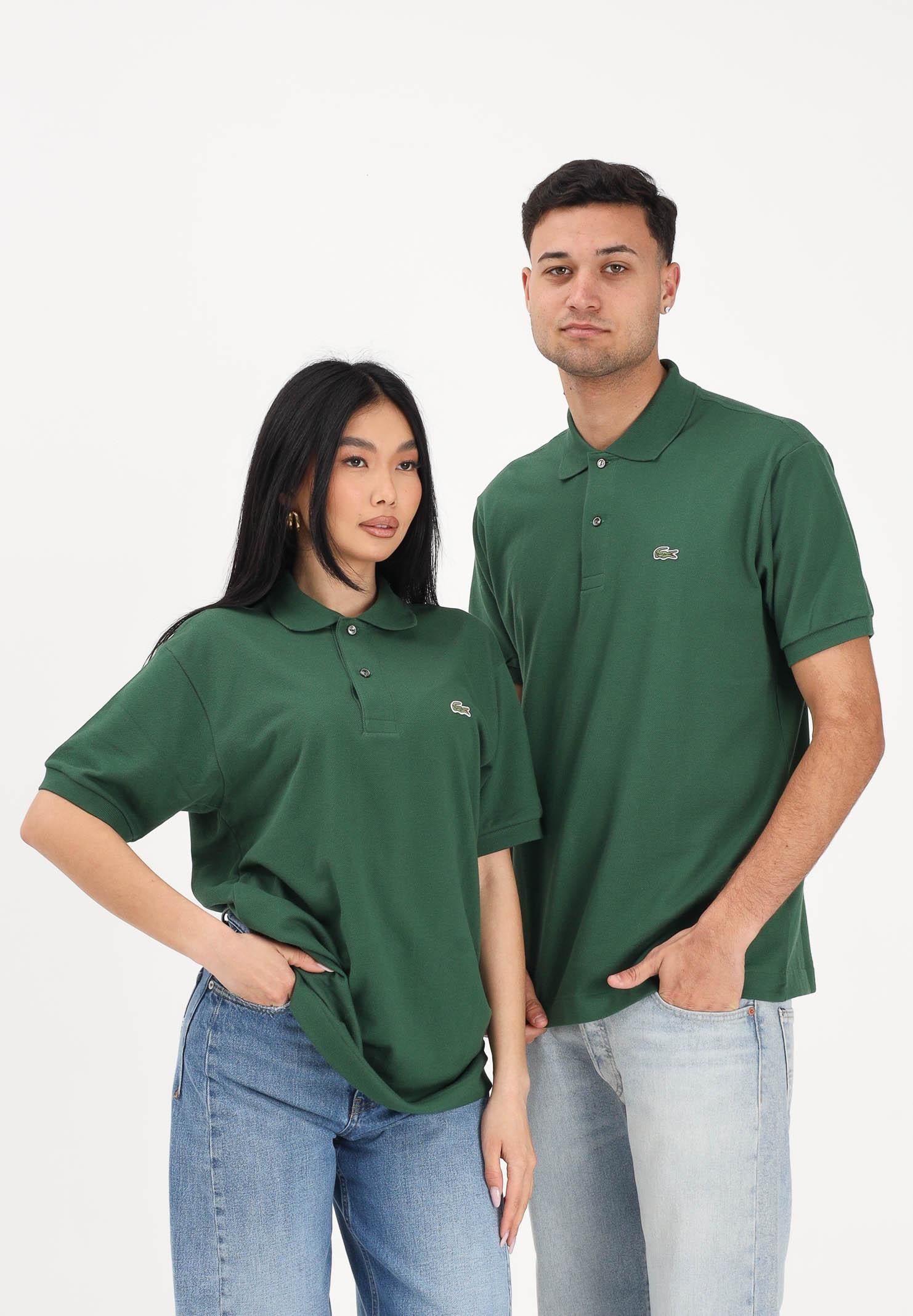 LACOSTE Polo verde per uomo e donna con patch logo coccodirllo 1212 132 LACOSTE