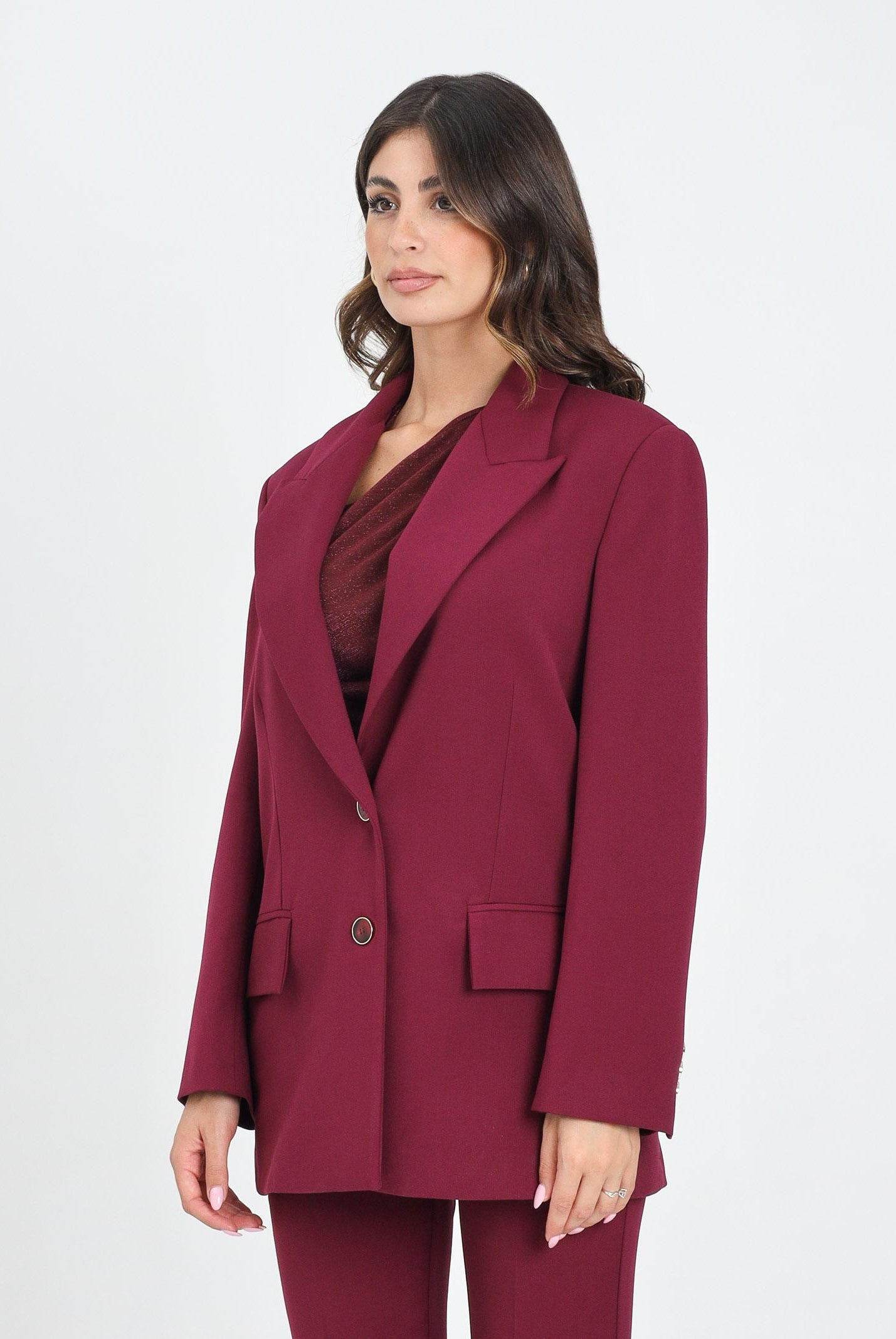 SIMONA CORSELLINI Giacca bordeaux da donna A25CPGI00701-C00011 V0741 SIMONA CORSELLINI