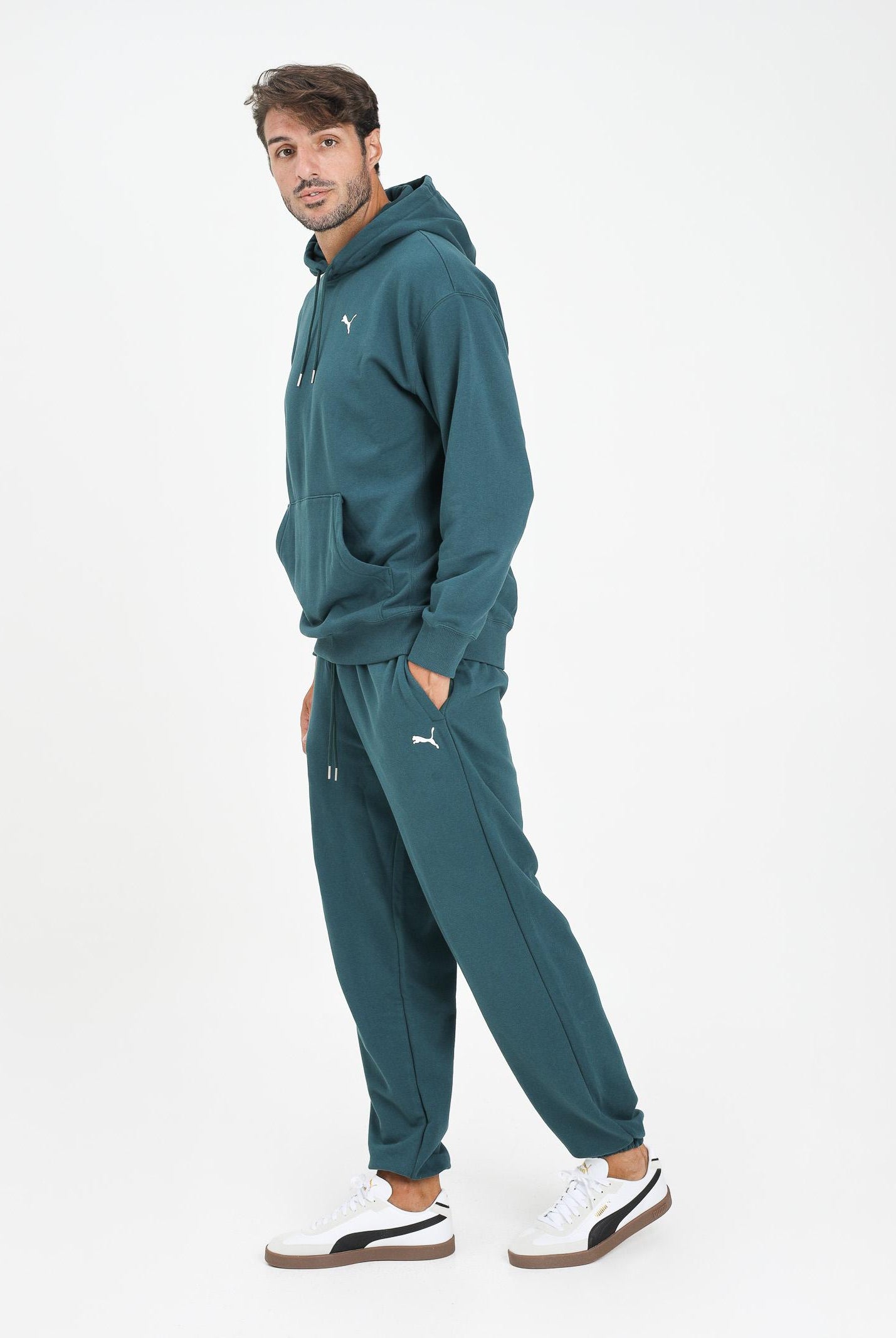 PUMA Pantalone sportivo Wardrobe Essentials verde petrolio da uomo 631535 75 PUMA