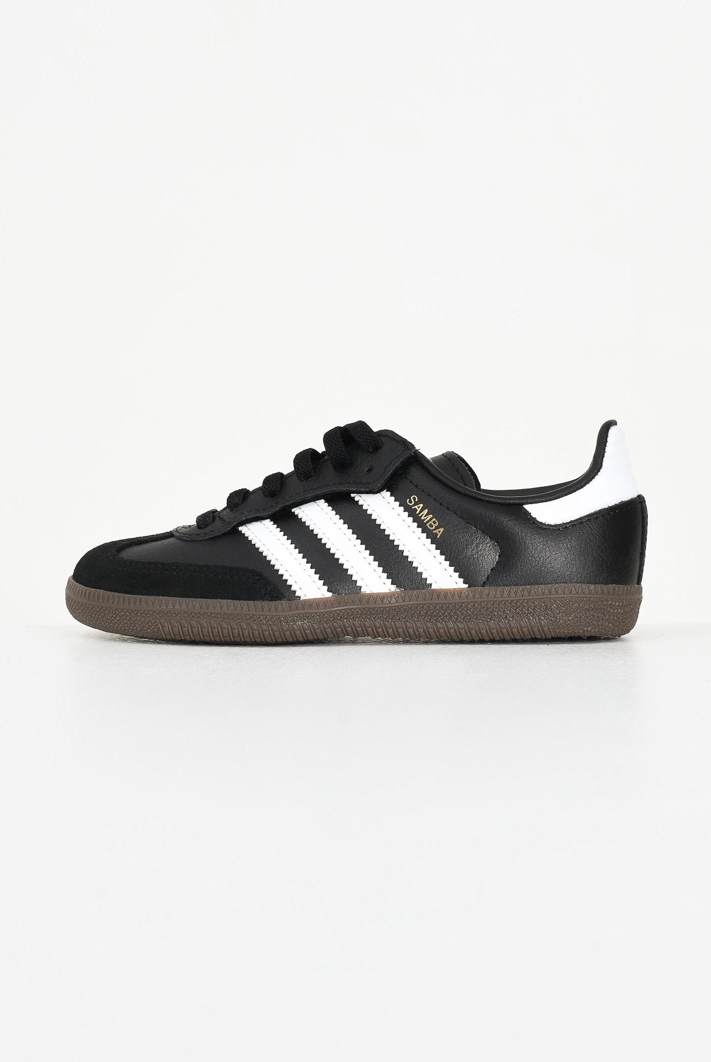 ADIDAS ORIGINALS Sneakers Samba OG Comfort Closure Elastic Lace nere per bambino e bambina JQ6390 . ADIDAS ORIGINALS