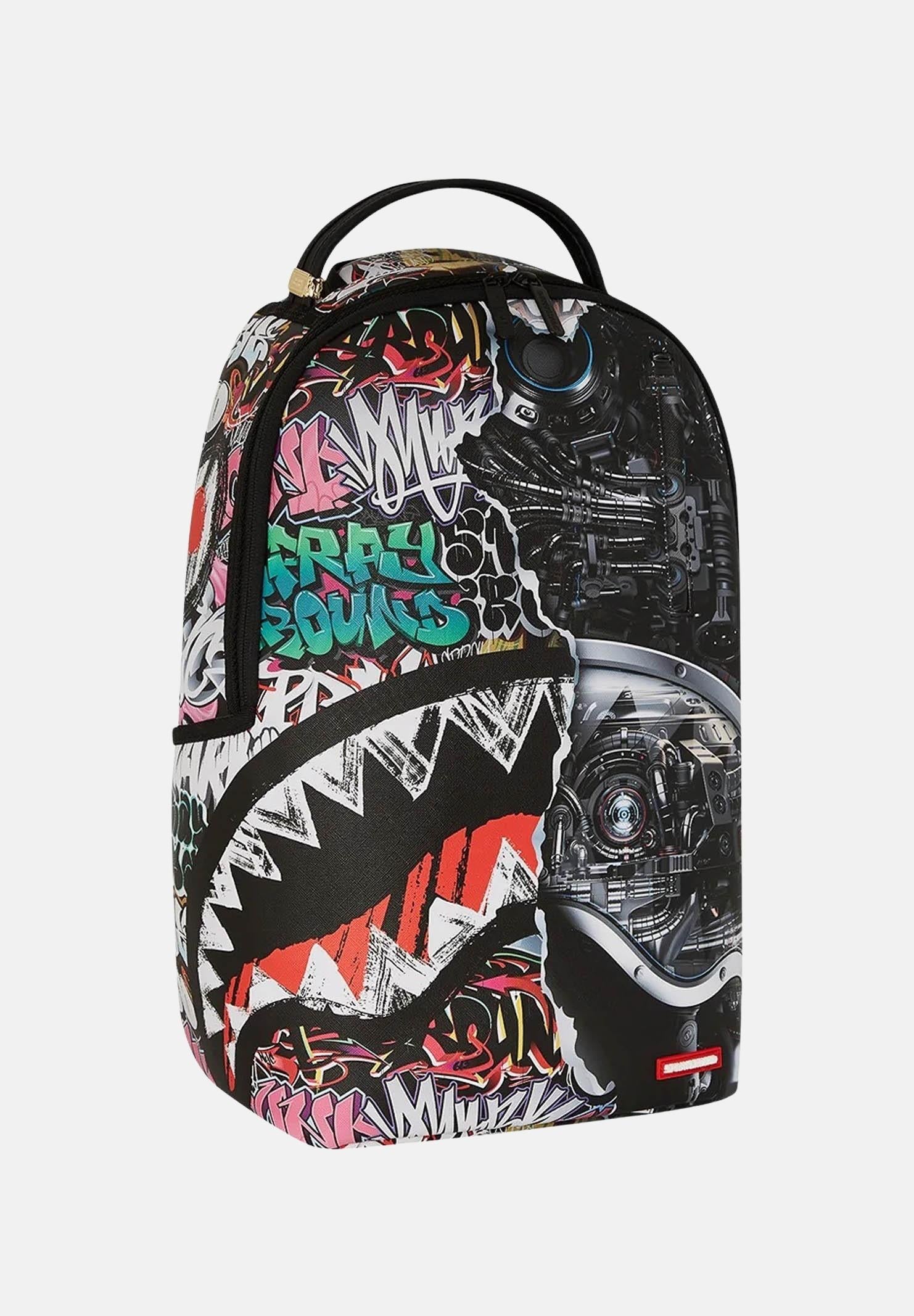 SPRAYGROUND Zaino Split Cybershark Dlxsv nero per uomo e donna 910B7126NSZ SPRAYGROUND
