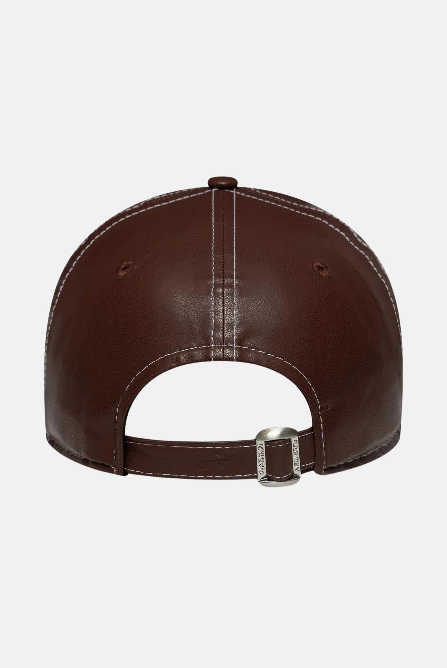 NEW ERA Cappello con visiera 9FORTY New York Yankees MLB Topstitch in ecopelle marrone per uomo e donna 60691325 NEW ERA