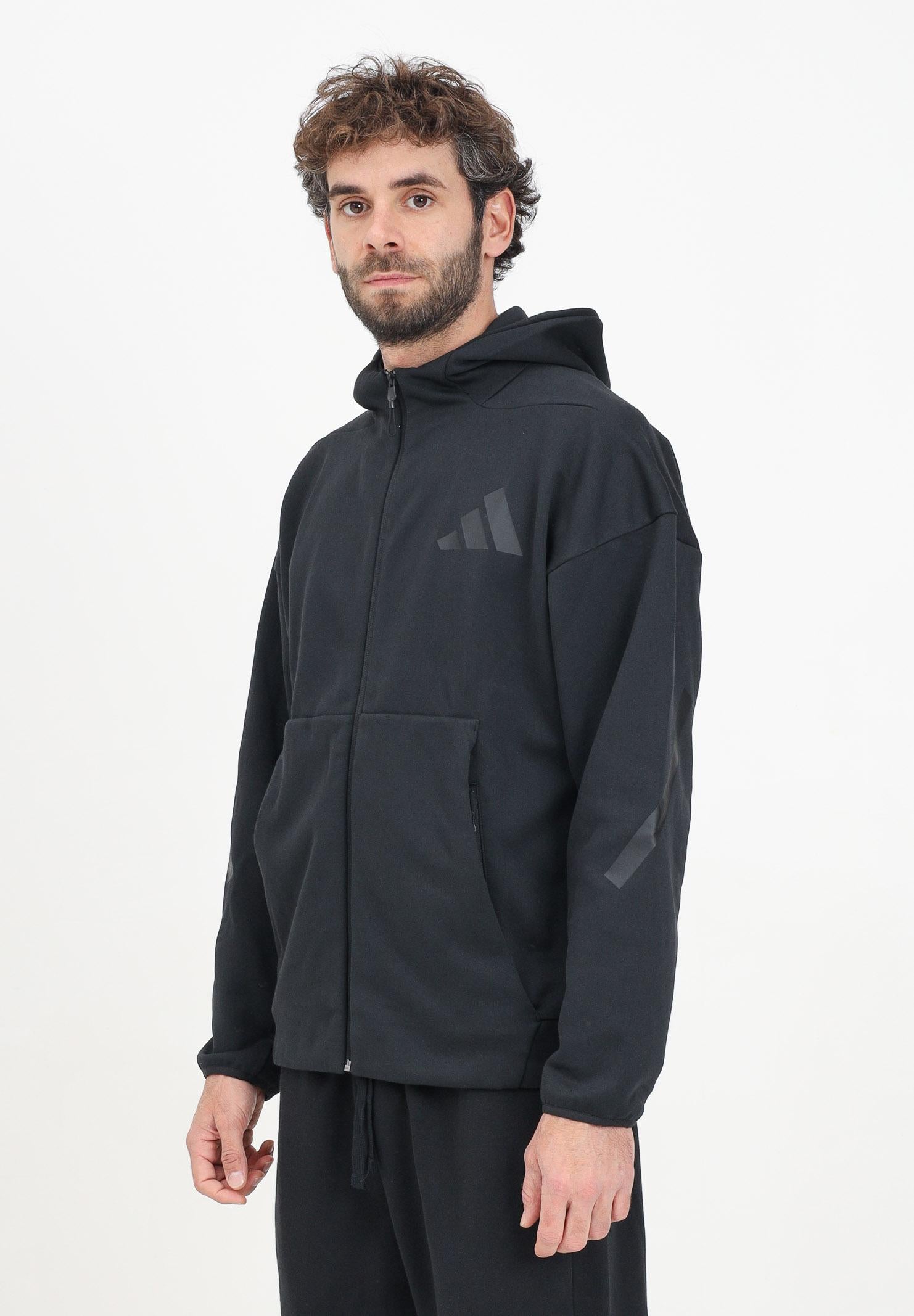ADIDAS PERFORMANCE Felpa con zip Z.N.E. nera da uomo JE7538 . ADIDAS PERFORMANCE
