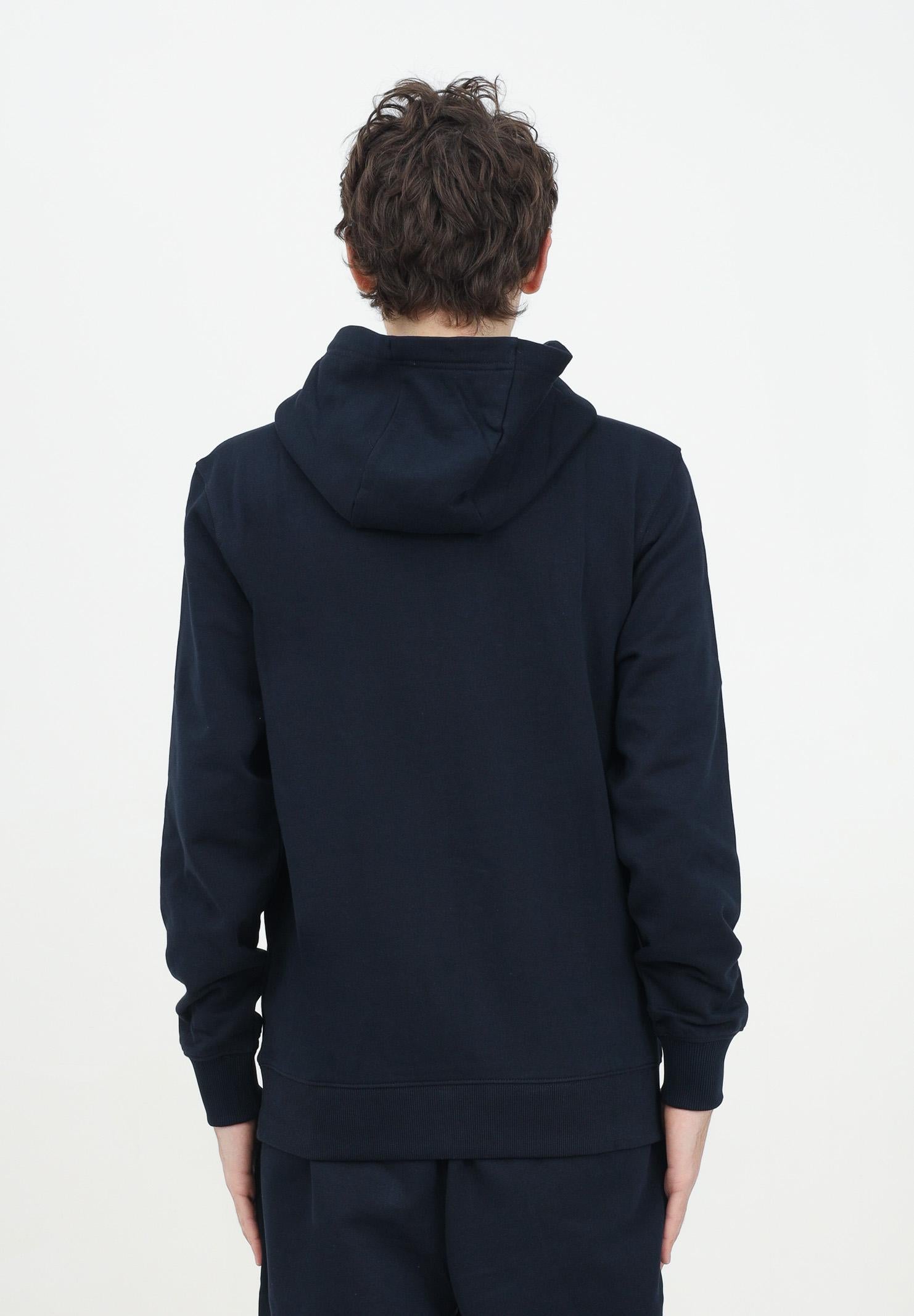 Felpa con cappuccio blu da uomo rifinita da logo MW0MW37235 DW5 TOMMY HILFIGER