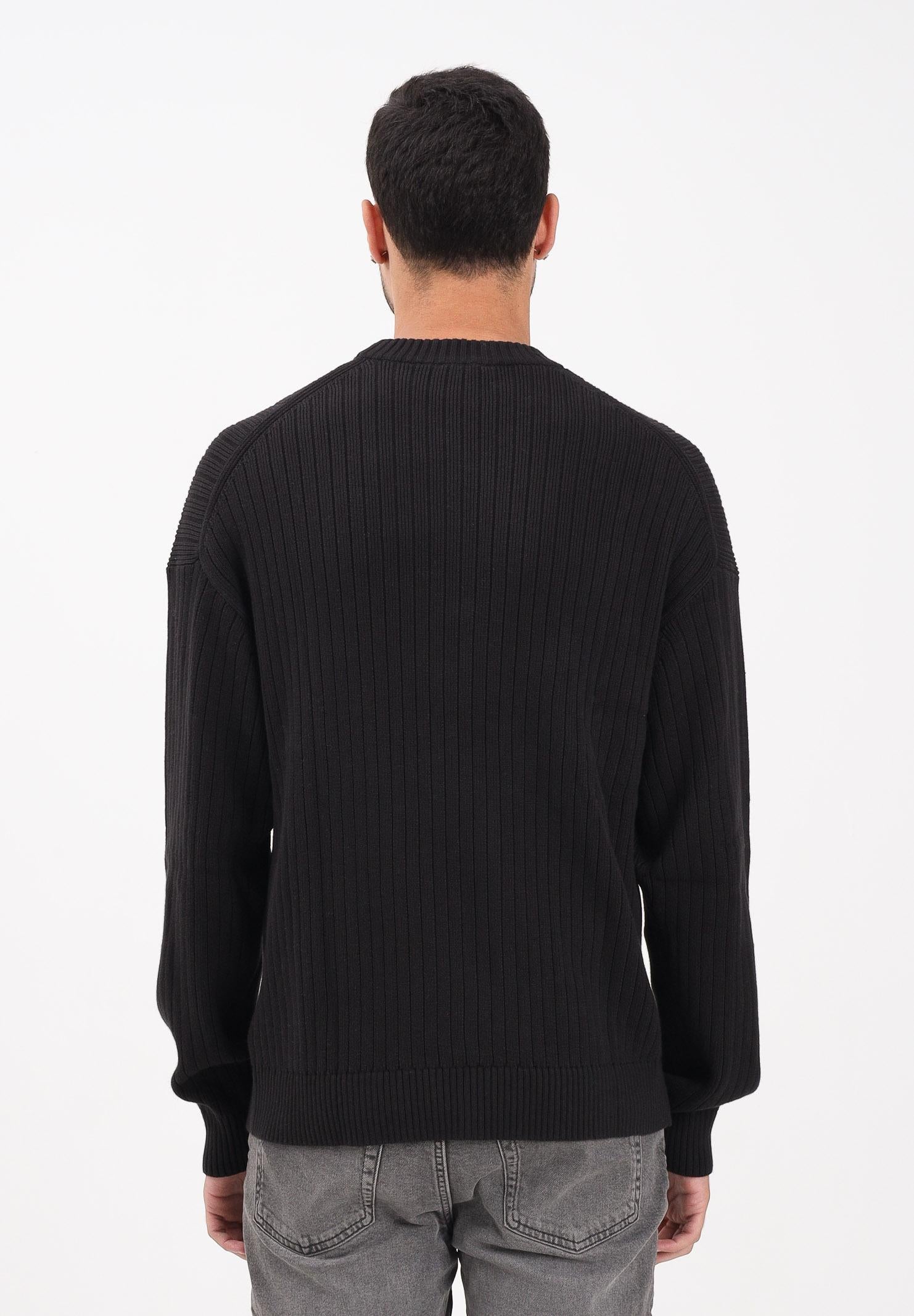 CALVIN KLEIN JEANS Maglioncino girocollo nero da uomo con logo LV04RD314GUB1 . CALVIN KLEIN JEANS