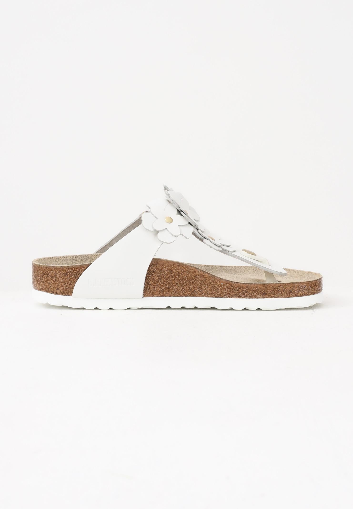 BIRKENSTOCK Infradito Gizeh Flower Embellishment bianchi da donna 1026686 . BIRKENSTOCK
