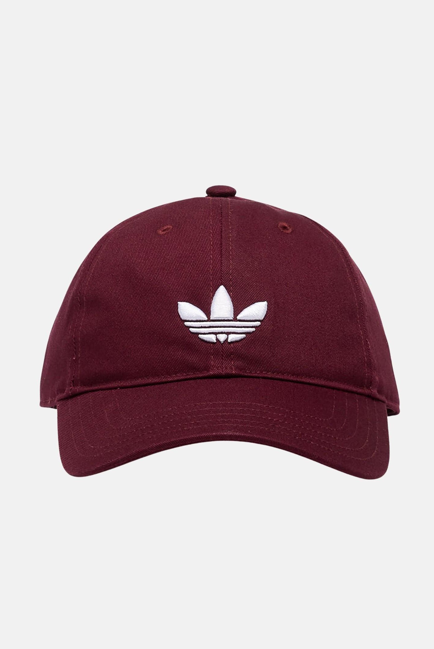 ADIDAS ORIGINALS Cappello con visiera adicolor Classic Trefoil Baseball bordeaux per uomo e donna JZ4928  ADIDAS ORIGINALS