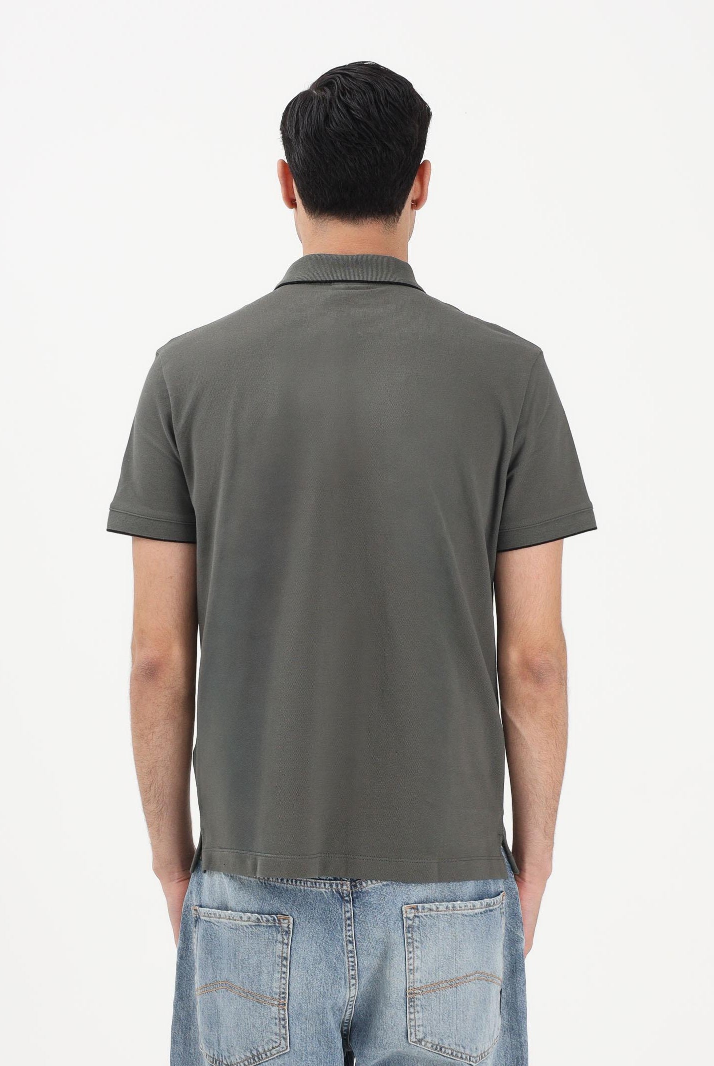 ARMANI EXCHANGE Polo a manica corta verde militare da uomo con dettagli a contrasto XM001285AF10366 M8317 ARMANI EXCHANGE