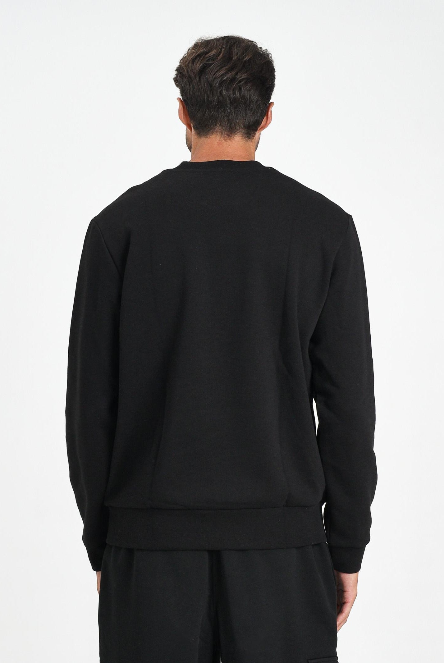 LACOSTE Felpa girocollo nera per uomo e donna SH9608 031 LACOSTE