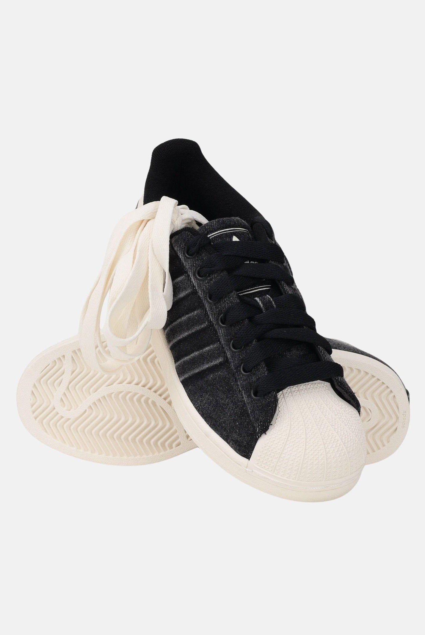 ADIDAS ORIGINALS Sneakers SUPERSTAR II in denim nero per uomo e donna IH9247 . ADIDAS ORIGINALS