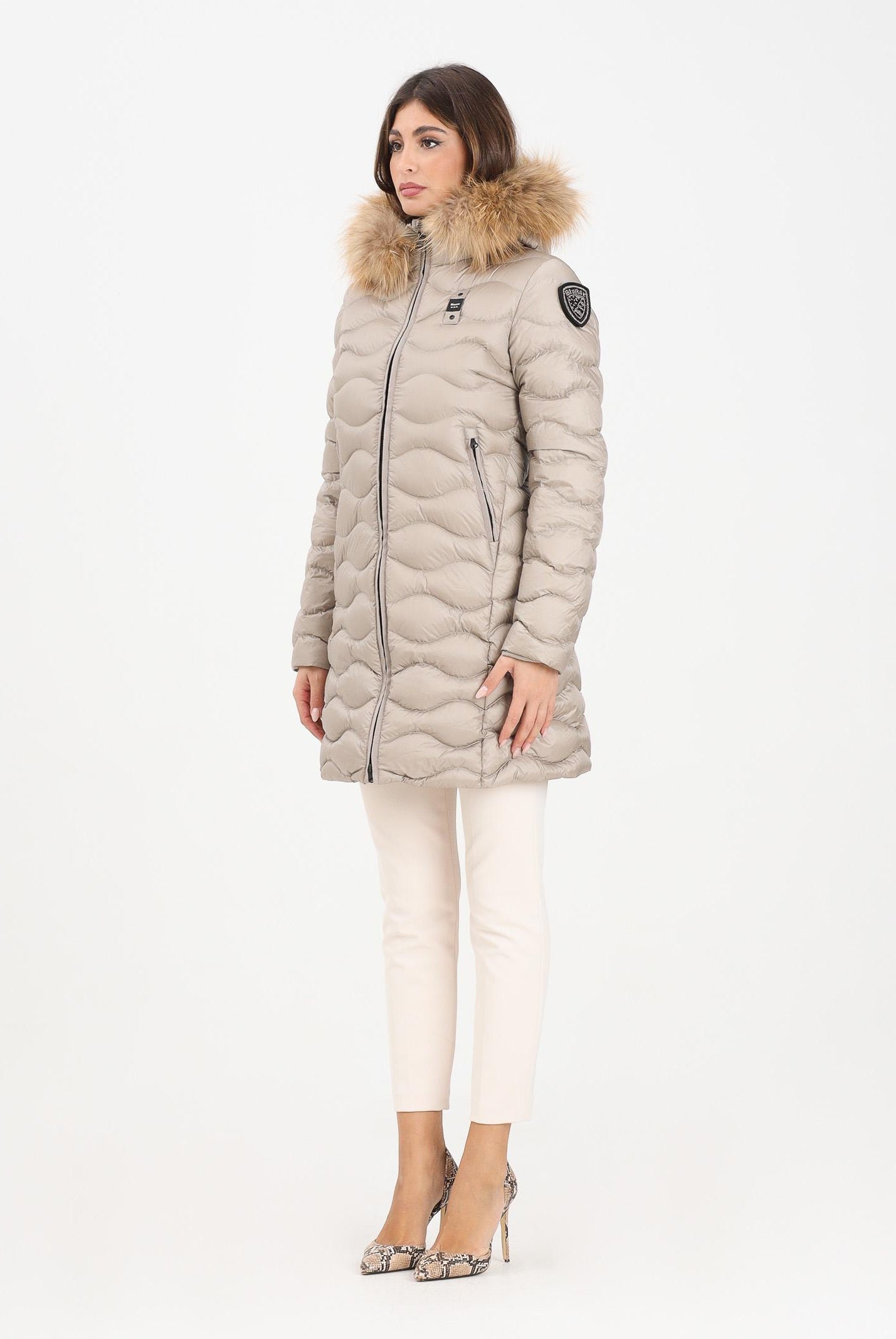 BLAUER Piumino lungo LYNEL beige da donna 25WBLDK03527-006047 301LT BLAUER