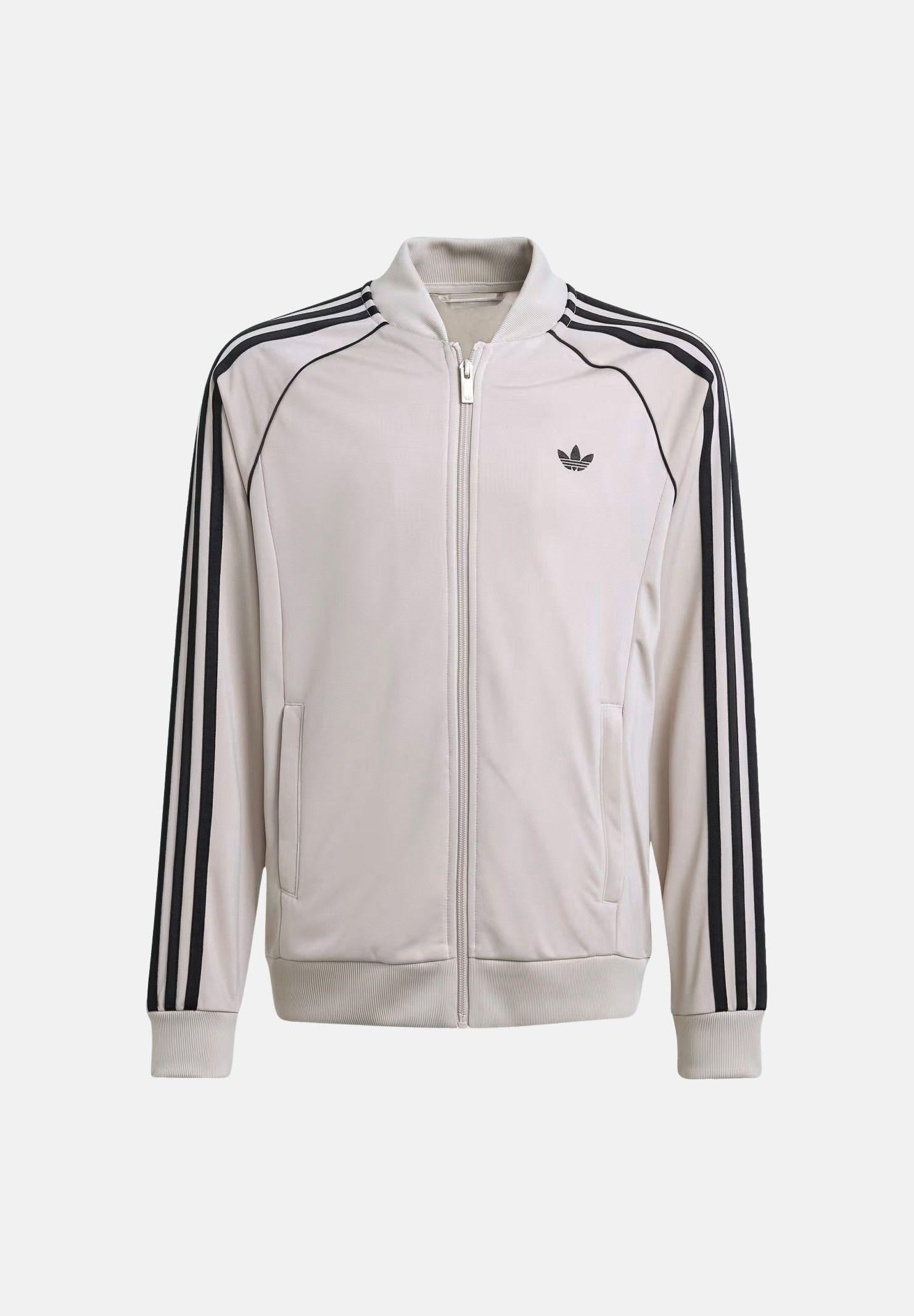 ADIDAS ORIGINALS Felpa con zip SST beige per bambino e bambina KE2855 . ADIDAS ORIGINALS