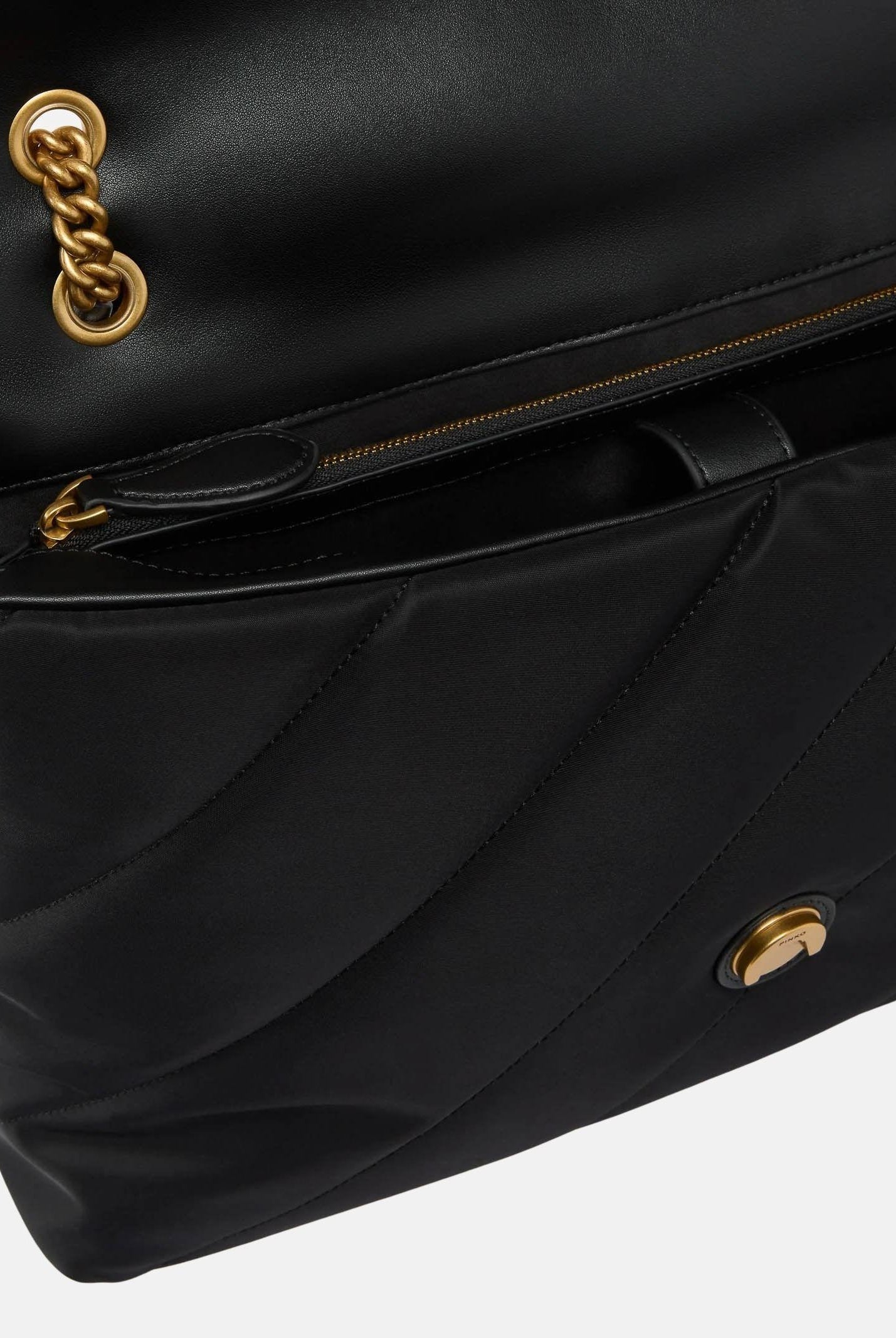 PINKO Shopper Extra Love Bag Puff nera da donna 103347A358 Z99Q PINKO