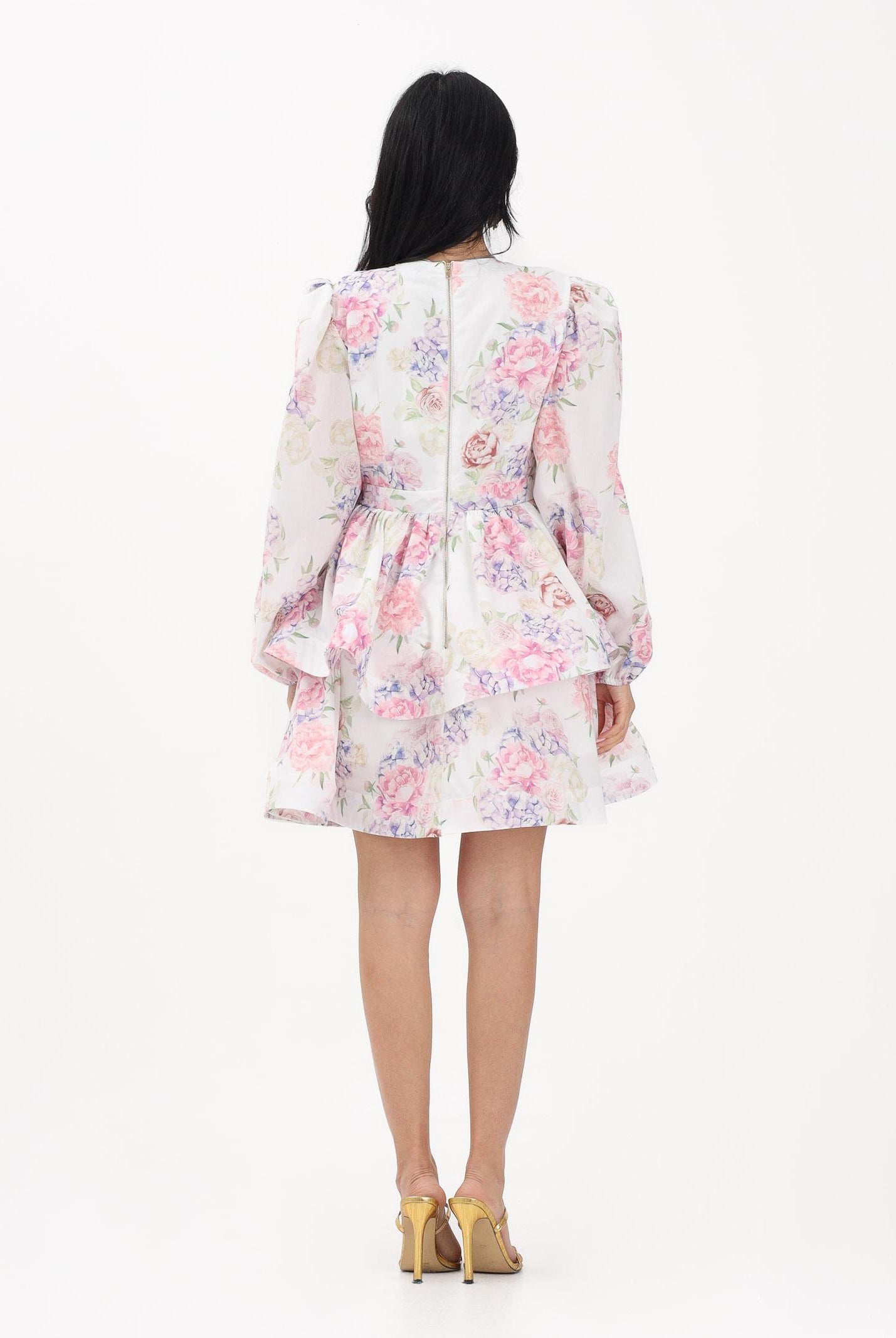 ODI ODI Abito corto bianco da donna con stampa floreale LICOSA110S6 M7 ODI ODI
