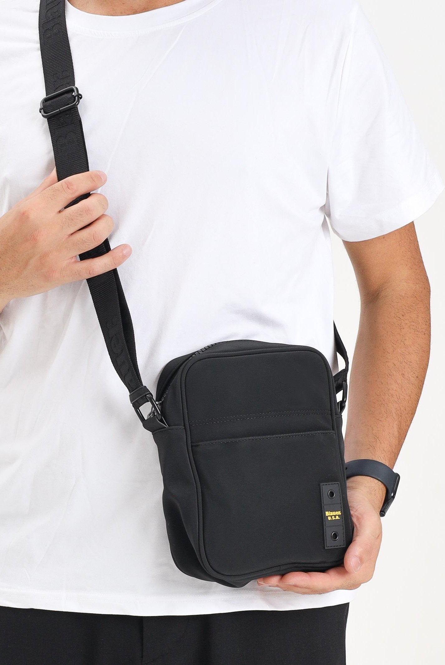 BLAUER Borsello nero da uomo con logo F5FORT05COA BLK BLAUER