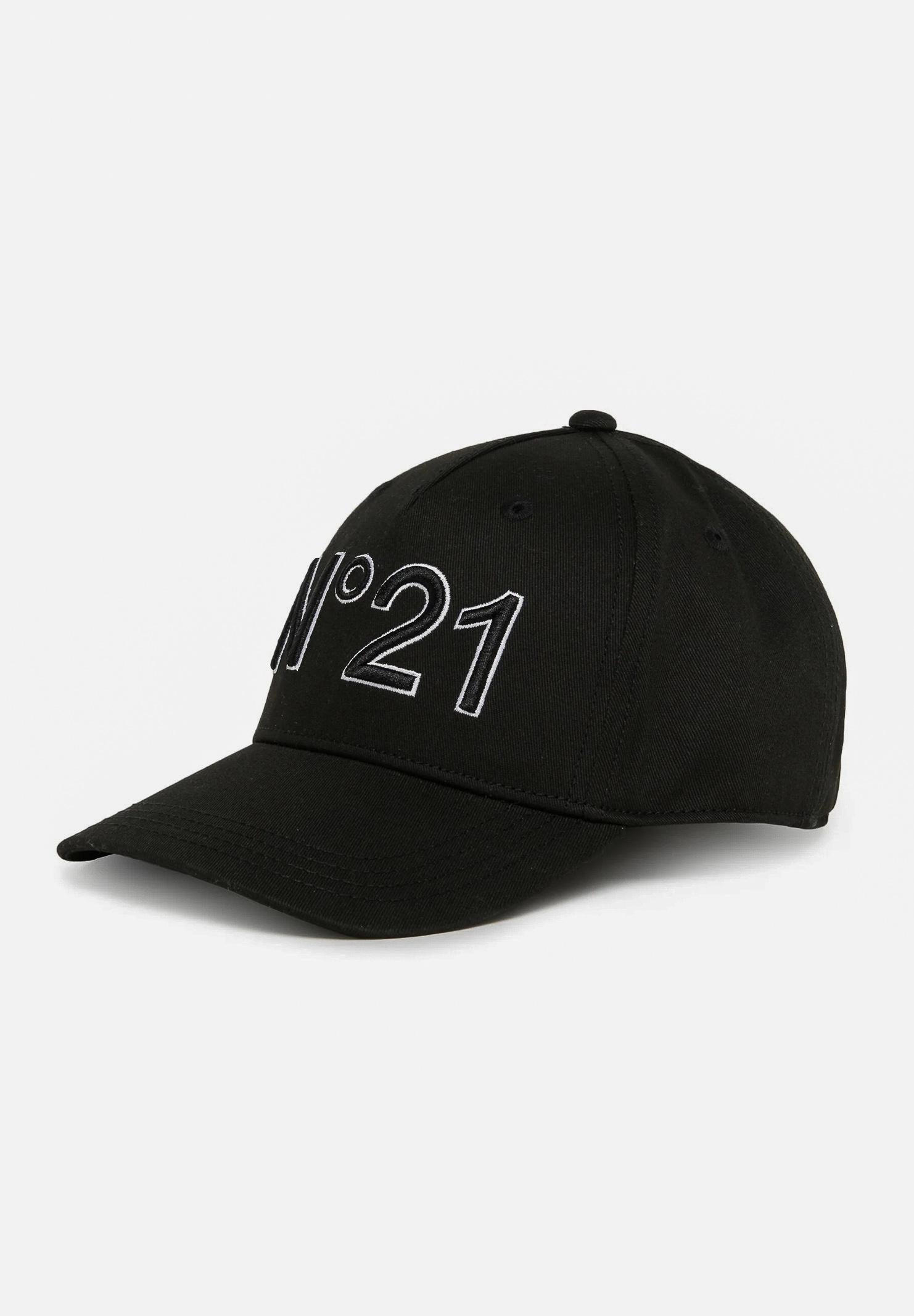 N21 Cappello con visiera nero per uomo e donna con logo N°21 ricamato N2108RN0041 0N900 N21