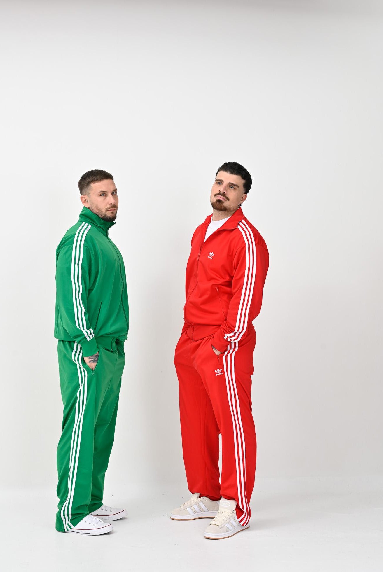 ADIDAS ORIGINALS Felpa con zip Adicolor Classics Firebird rossa da uomo IJ7060 . ADIDAS ORIGINALS