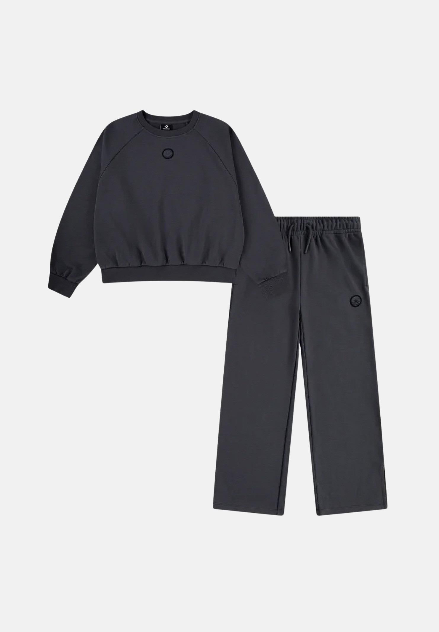 CONVERSE Tuta grigia da bambina con logo 3CH415 GDA CONVERSE