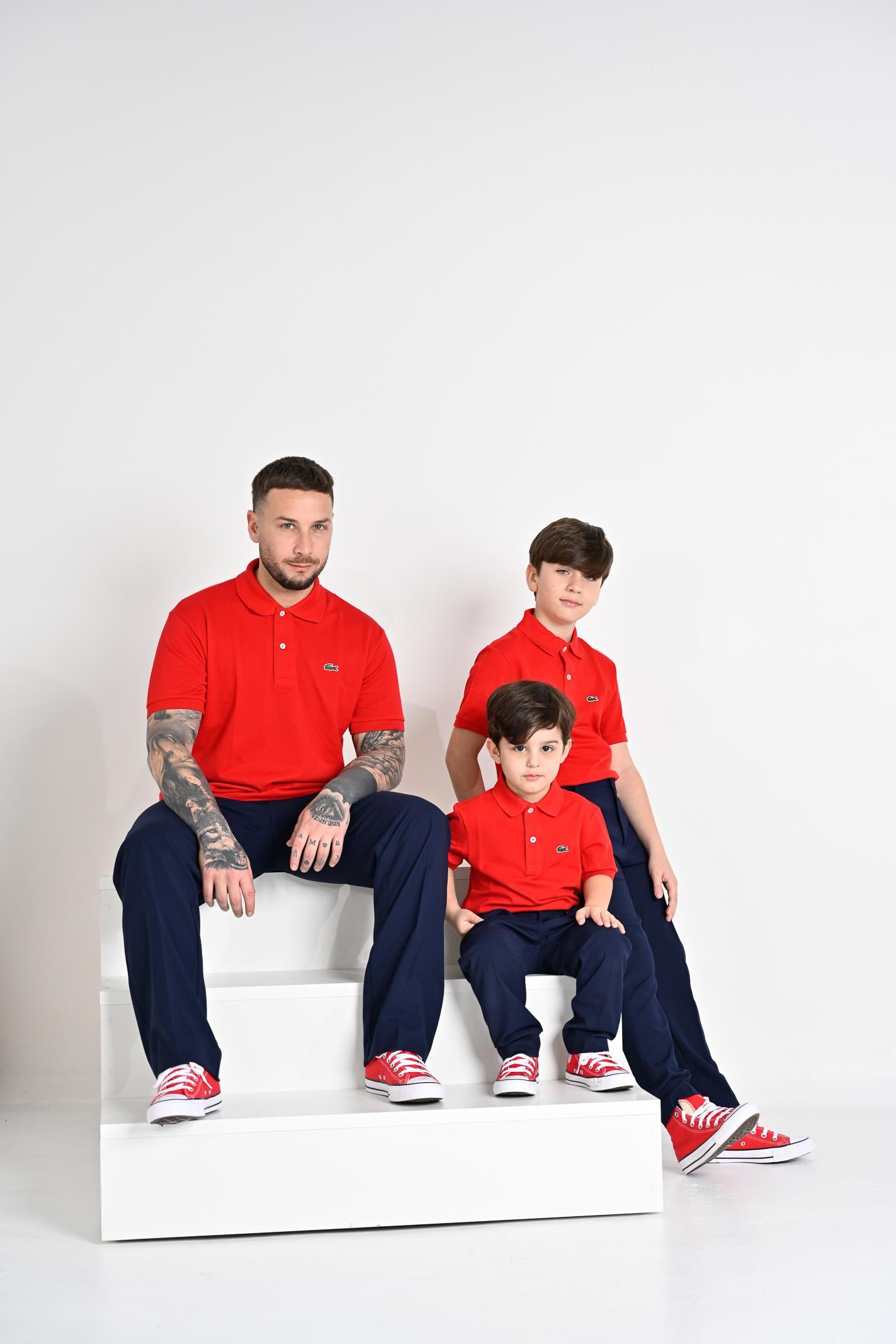 LACOSTE Polo rossa per uomo e donna con patch logo coccodirllo 1212 240 LACOSTE