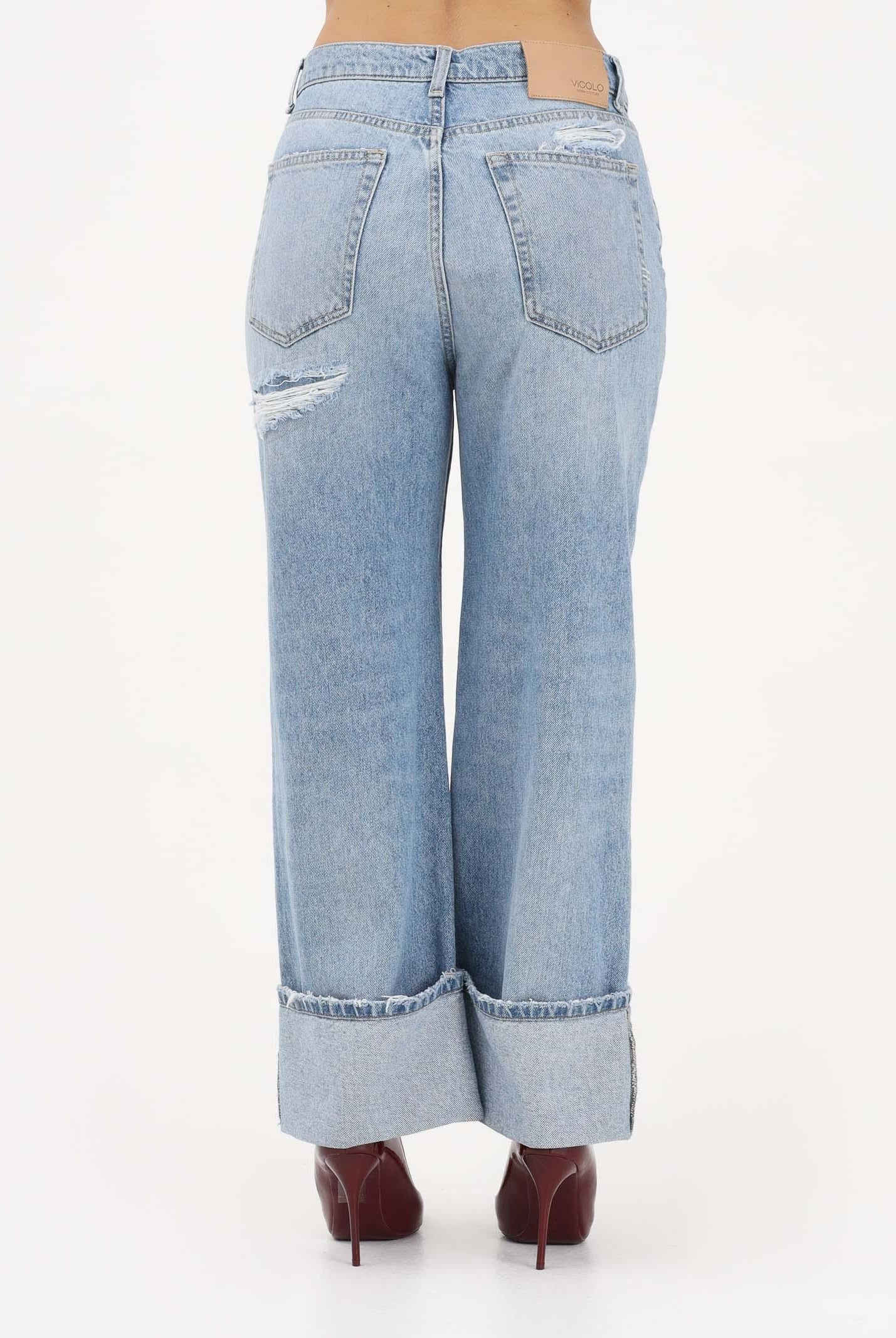 VICOLO Jeans KENDALL in denim chiaro da donna DAB5026 ADE VICOLO