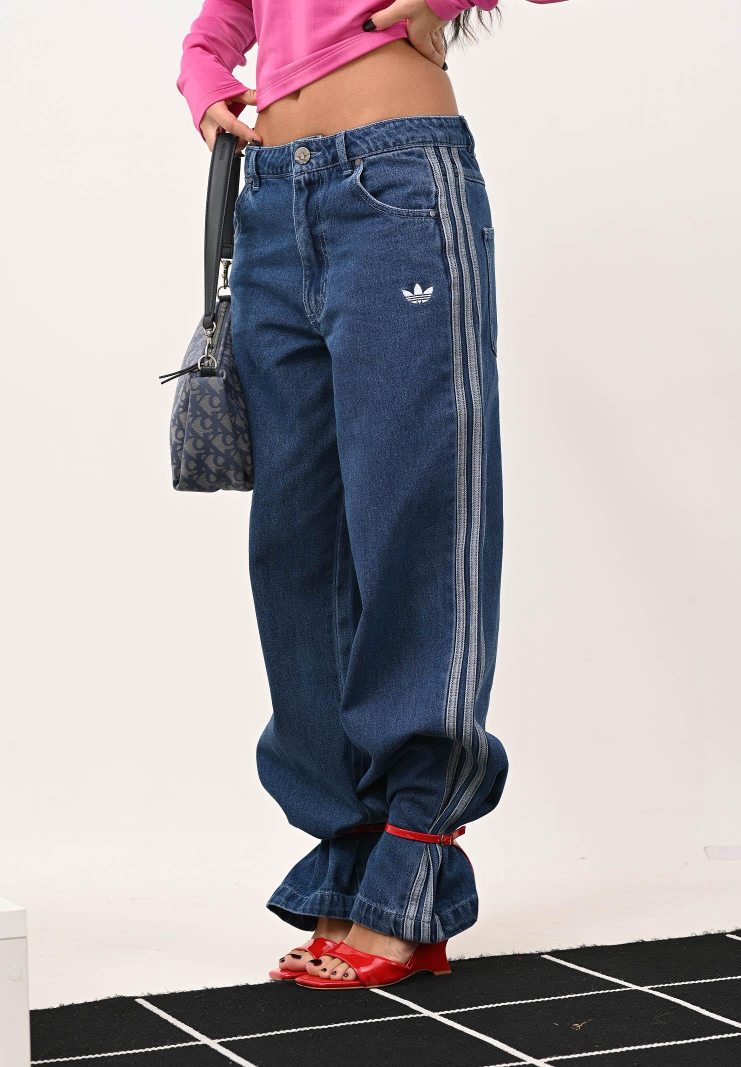 ADIDAS ORIGINALS Jeans Adicolor Denim 3-Stripes in denim chiaro da donna JD2574 ADIDAS ORIGINALS