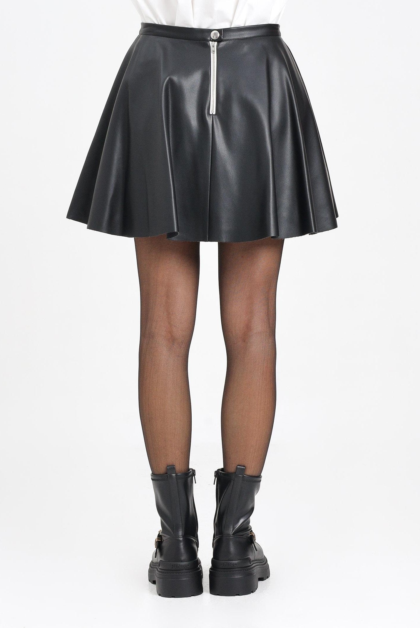 MARNI Gonna corta nera per donna e ragazze in tessuto spalmato M01508M00W2 0M900 MARNI