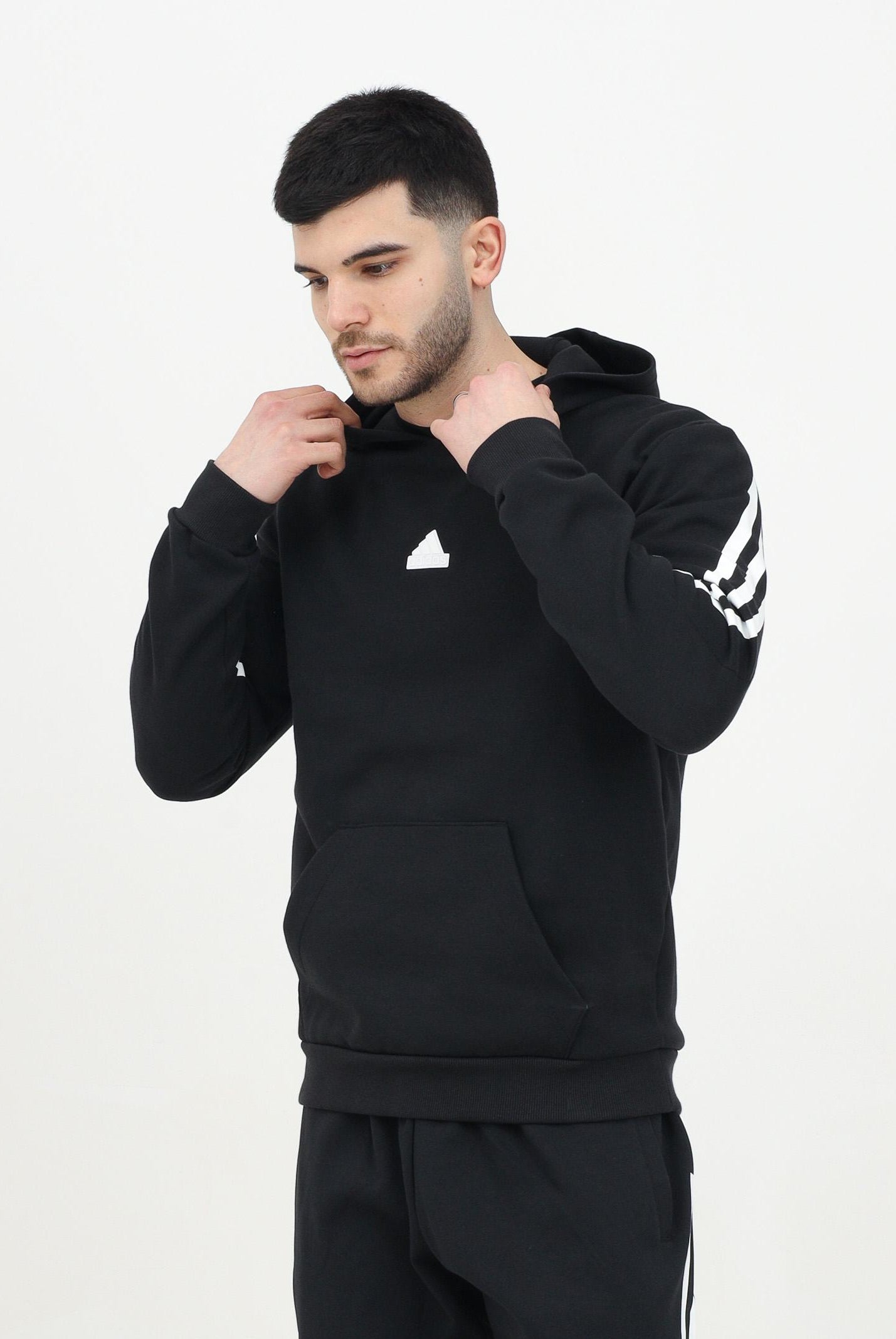Felpa con cappuccio Future Icons 3-Stripes nera da uomo IN1841 . ADIDAS PERFORMANCE