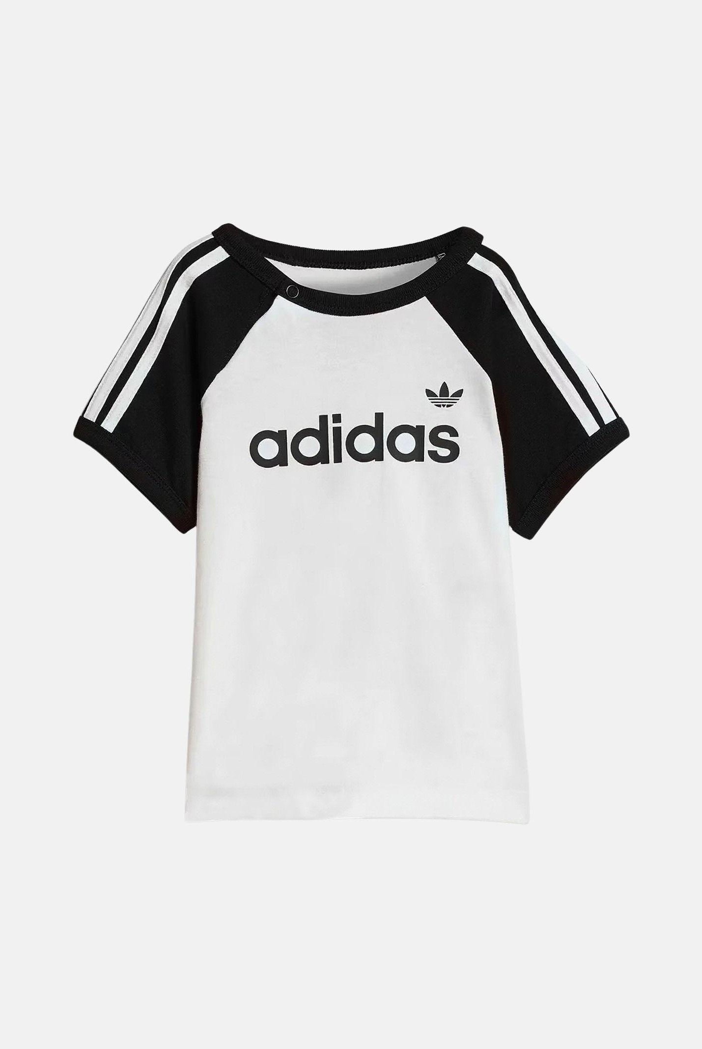 ADIDAS ORIGINALS Completino Sprinter bianco e nero da neonato KD1055 . ADIDAS ORIGINALS