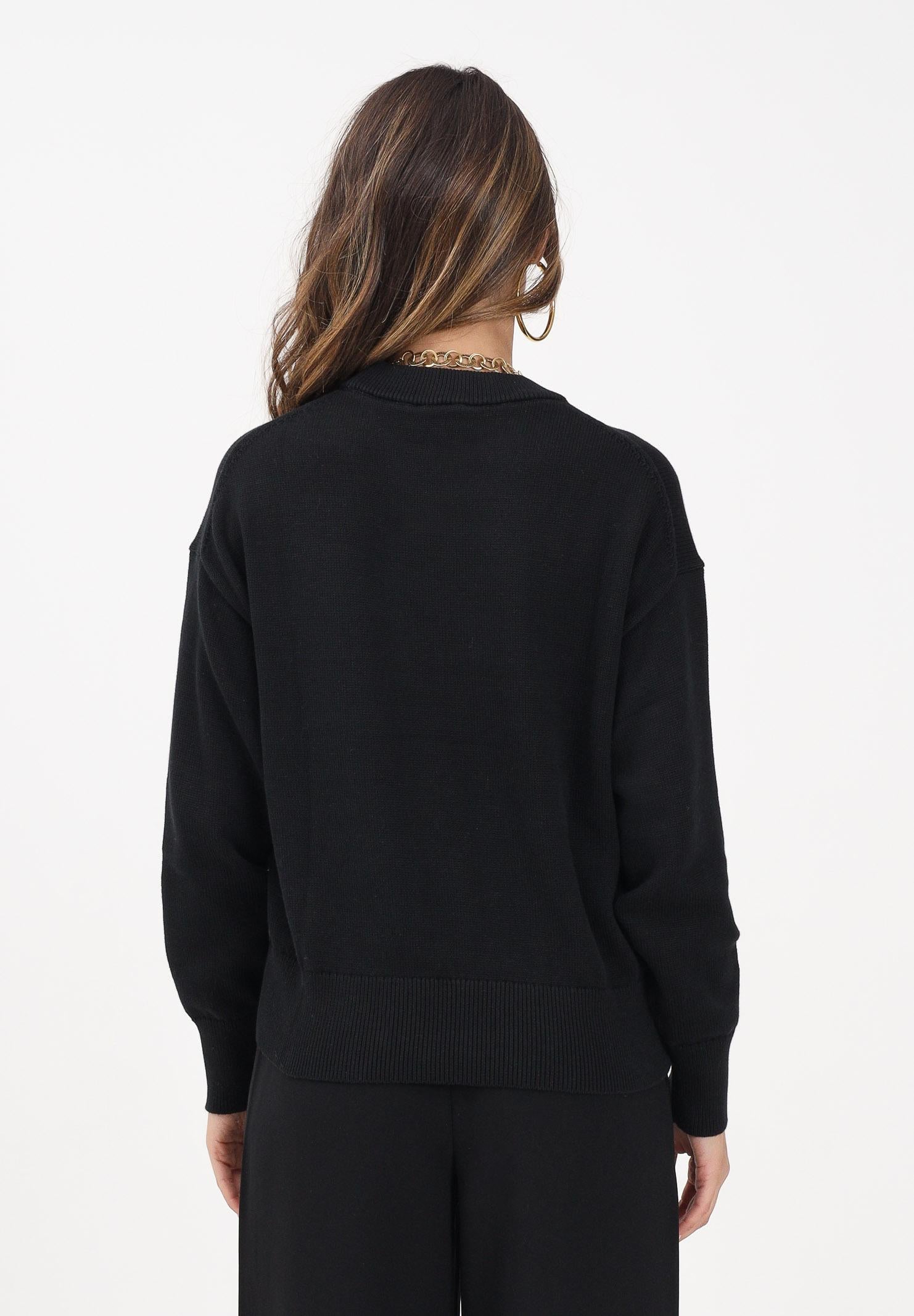 CALVIN KLEIN JEANS Maglioncino girocollo nero da donna con logo LV047C311GUB1 CALVIN KLEIN JEANS