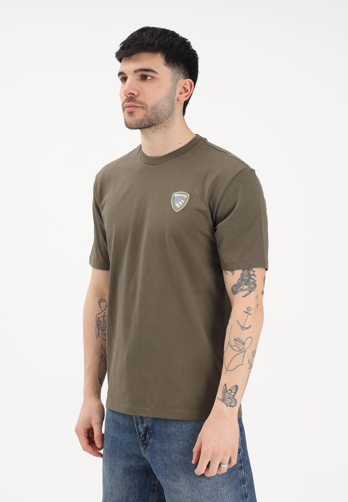BLAUER T-shirt a manica corta FAXON verde militare da uomo 26SBLUH02284-007480 60H BLAUER