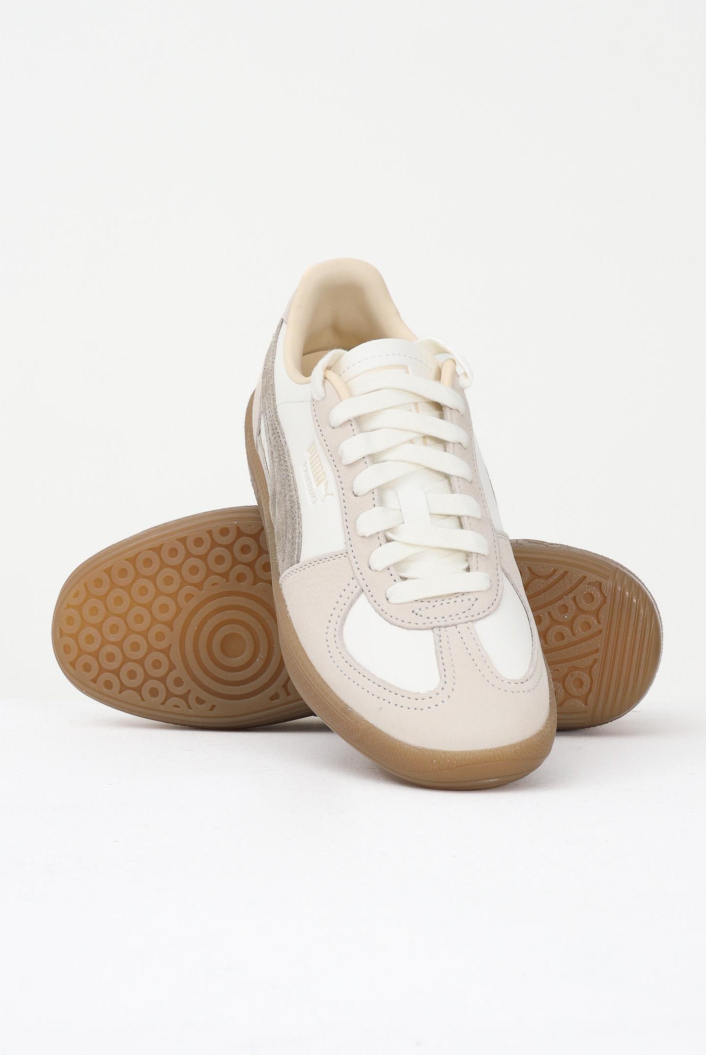 PUMA Sneakers Palermo Elevated panna e beige per uomo e donna 403754 01 PUMA