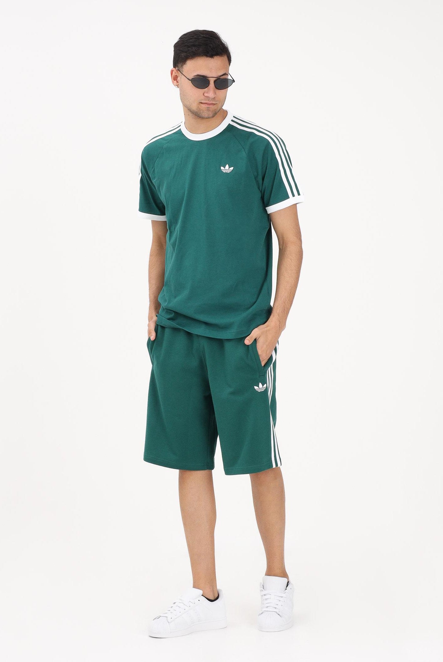 ADIDAS ORIGINALS Shorts sportivo 3-STRIPES verde da uomo KE3563 . ADIDAS ORIGINALS