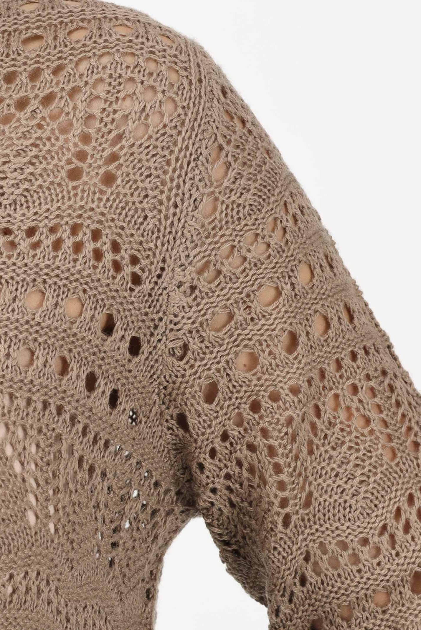 JDY Maglia traforata fango da donna 15287384 GR JDY