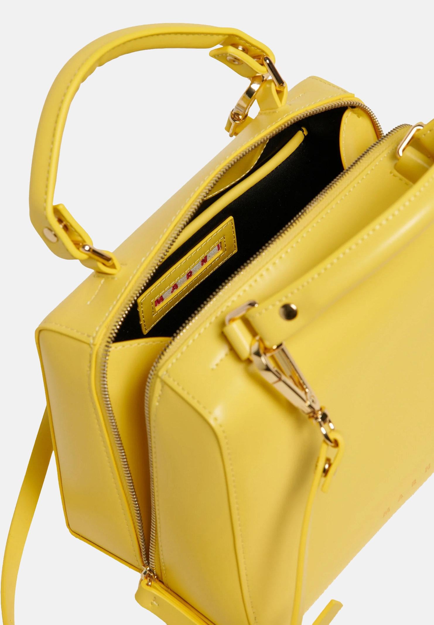 MARNI Borsa a mano gialla da donna con logo M01608M00TK 0M223 MARNI