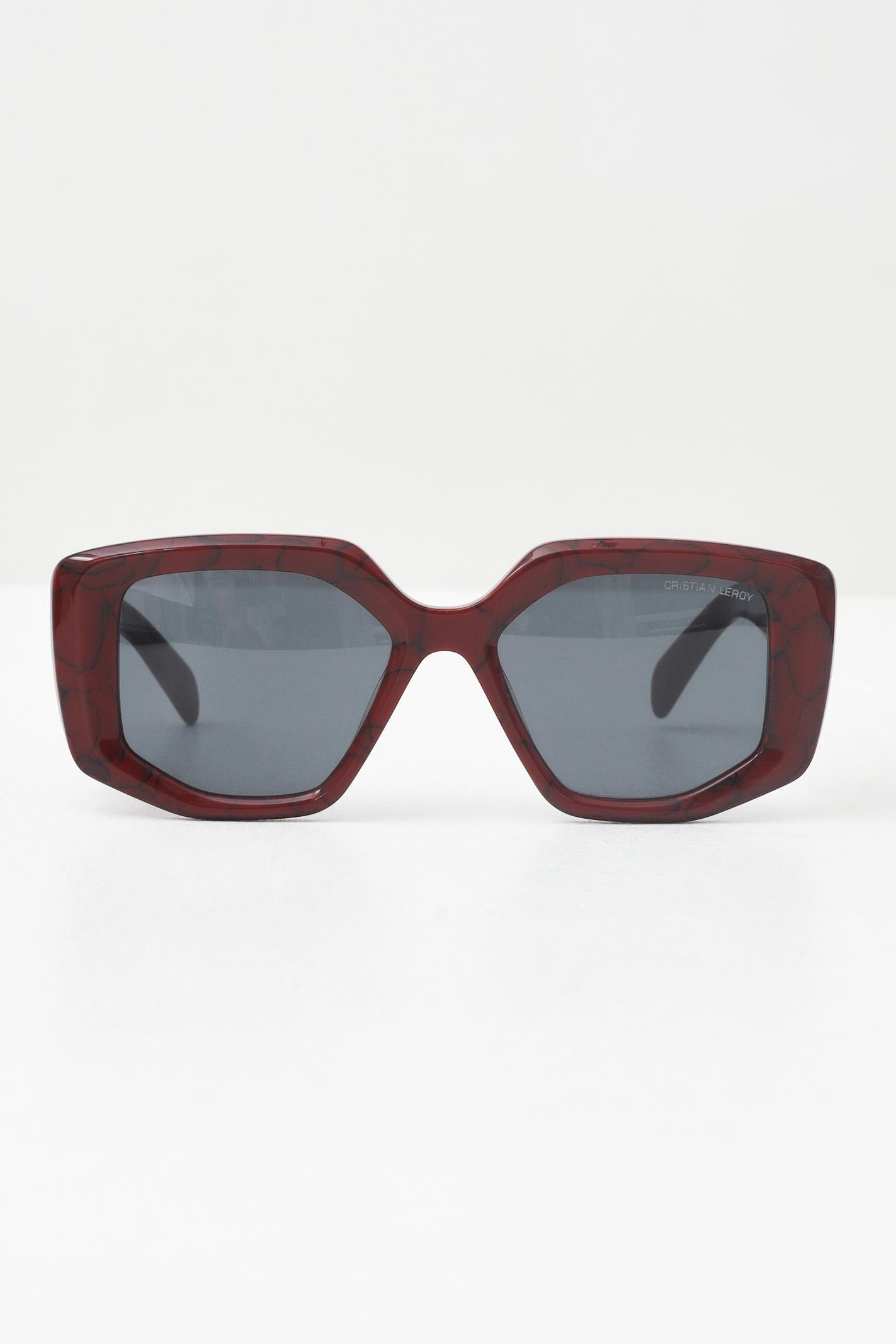 CRISTIAN LEROY Occhiali da sole rosso marmorizzato da donna 25067 04 CRISTIAN LEROY