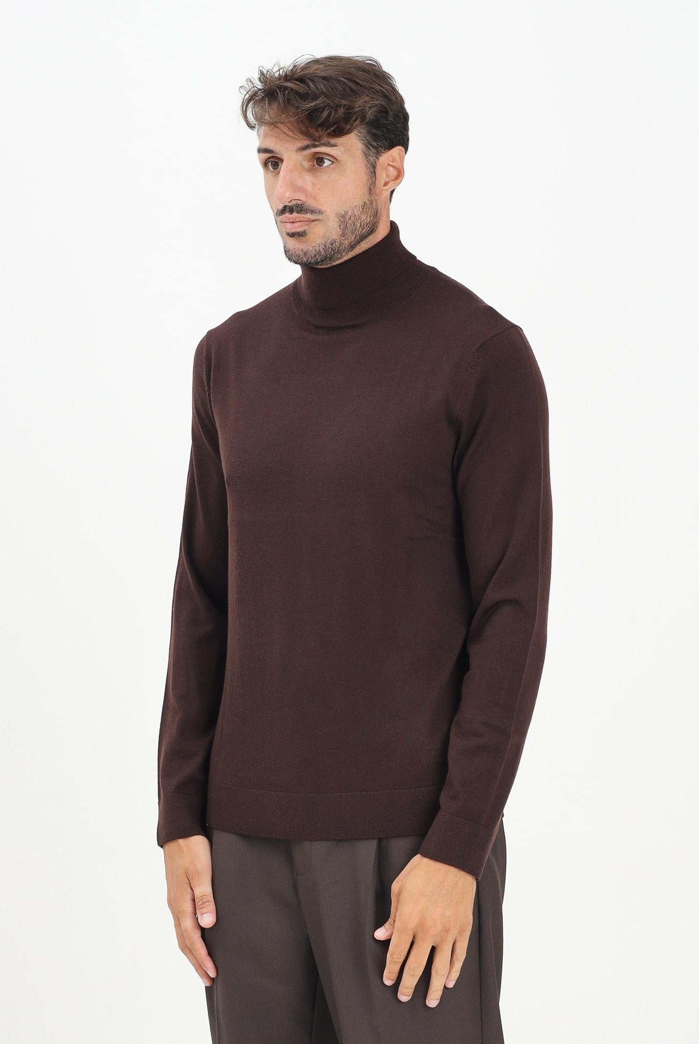 SELECTED HOMME Maglione a collo alto marrone da uomo 16094653 Demitasse SELECTED HOMME