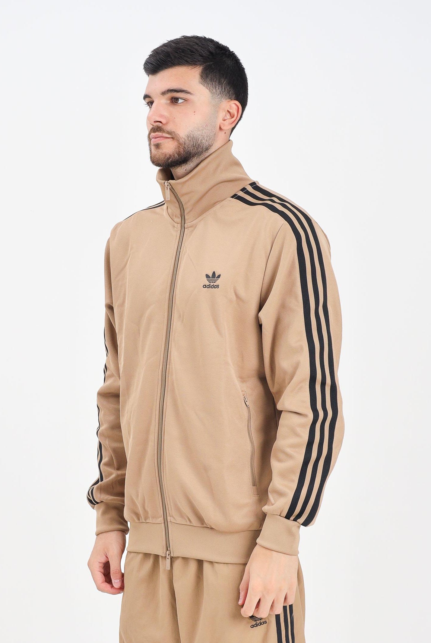 ADIDAS ORIGINALS Felpa con zip Adicolor Classic beige da uomo JY1278 ADIDAS ORIGINALS