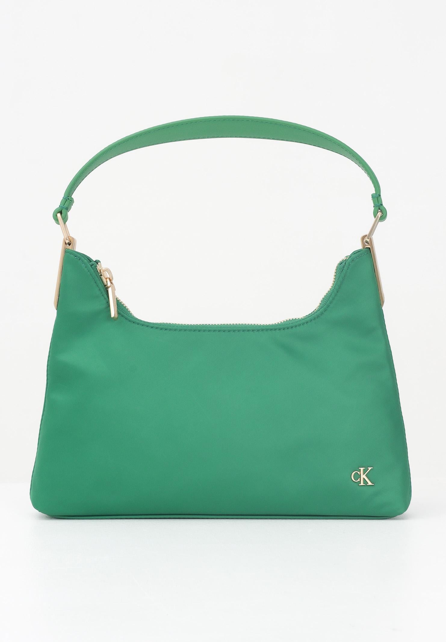CALVIN KLEIN Borsa a spalla verde da donna con logo LV04K3219G 0K6 CALVIN KLEIN